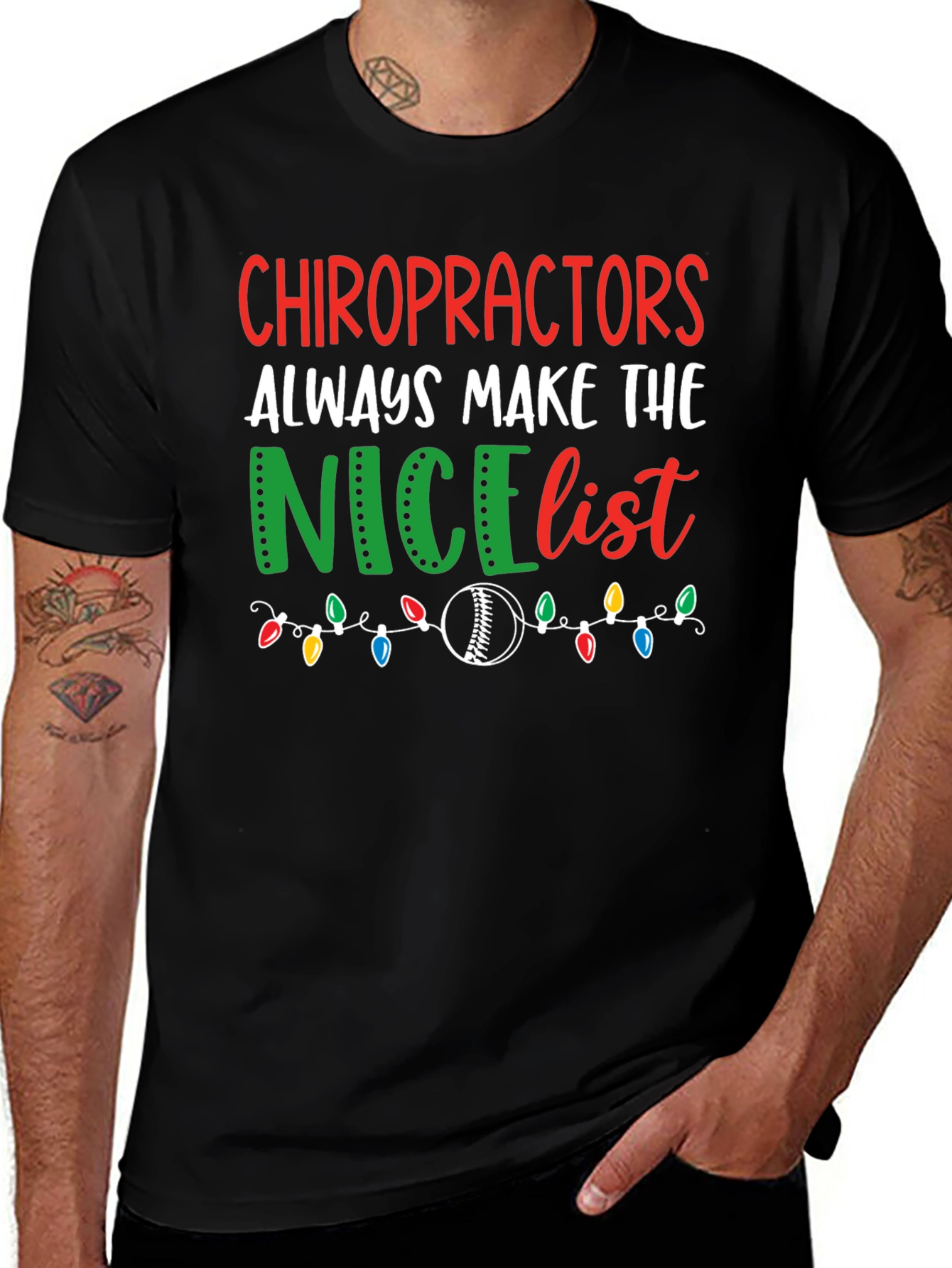 Chiropractors Nice List Christmas T-Shirt