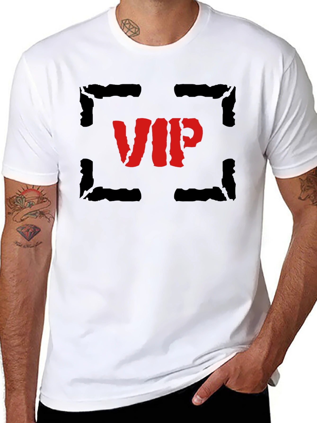 VIP Graphic Print Black T-Shirt - Trendy Streetwear Style