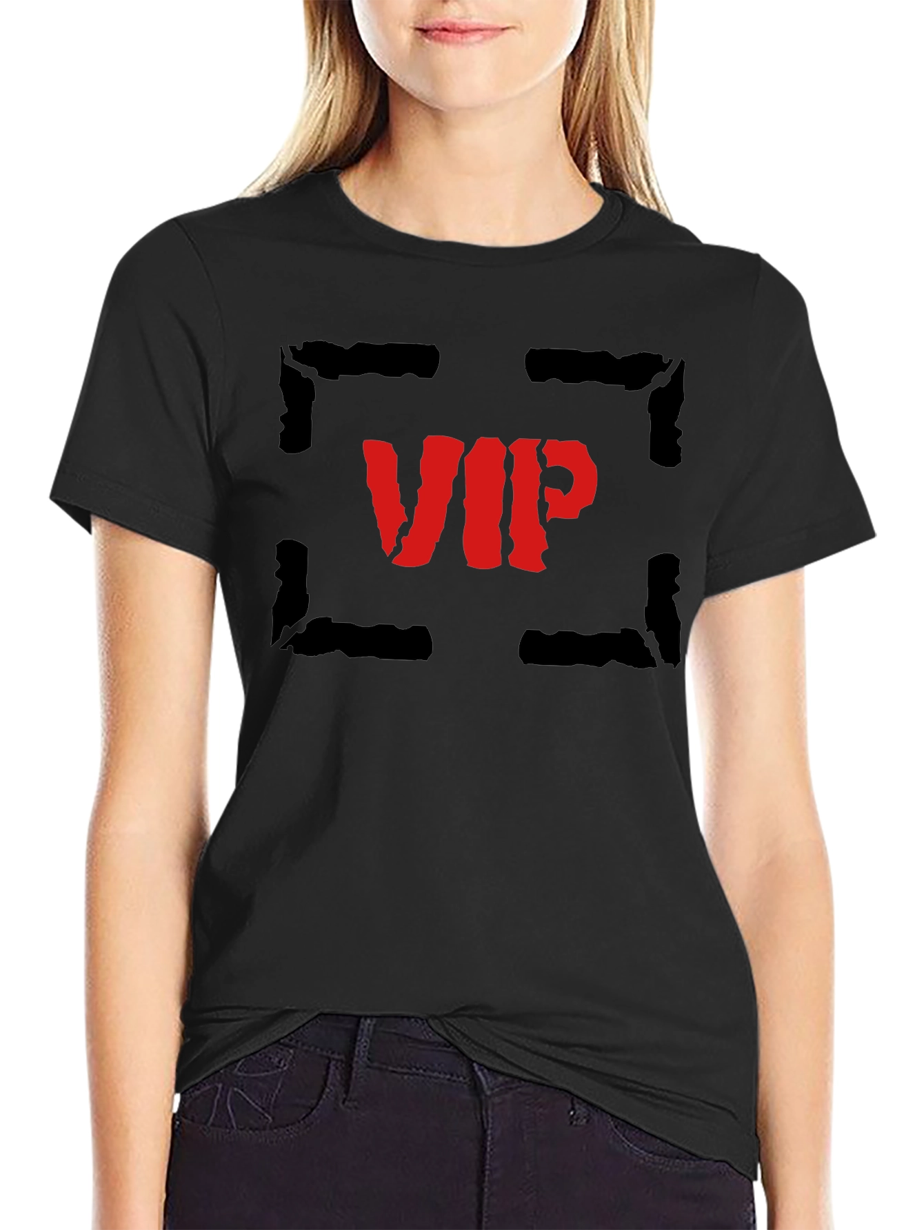 VIP Graphic Print Black T-Shirt - Trendy Streetwear Style