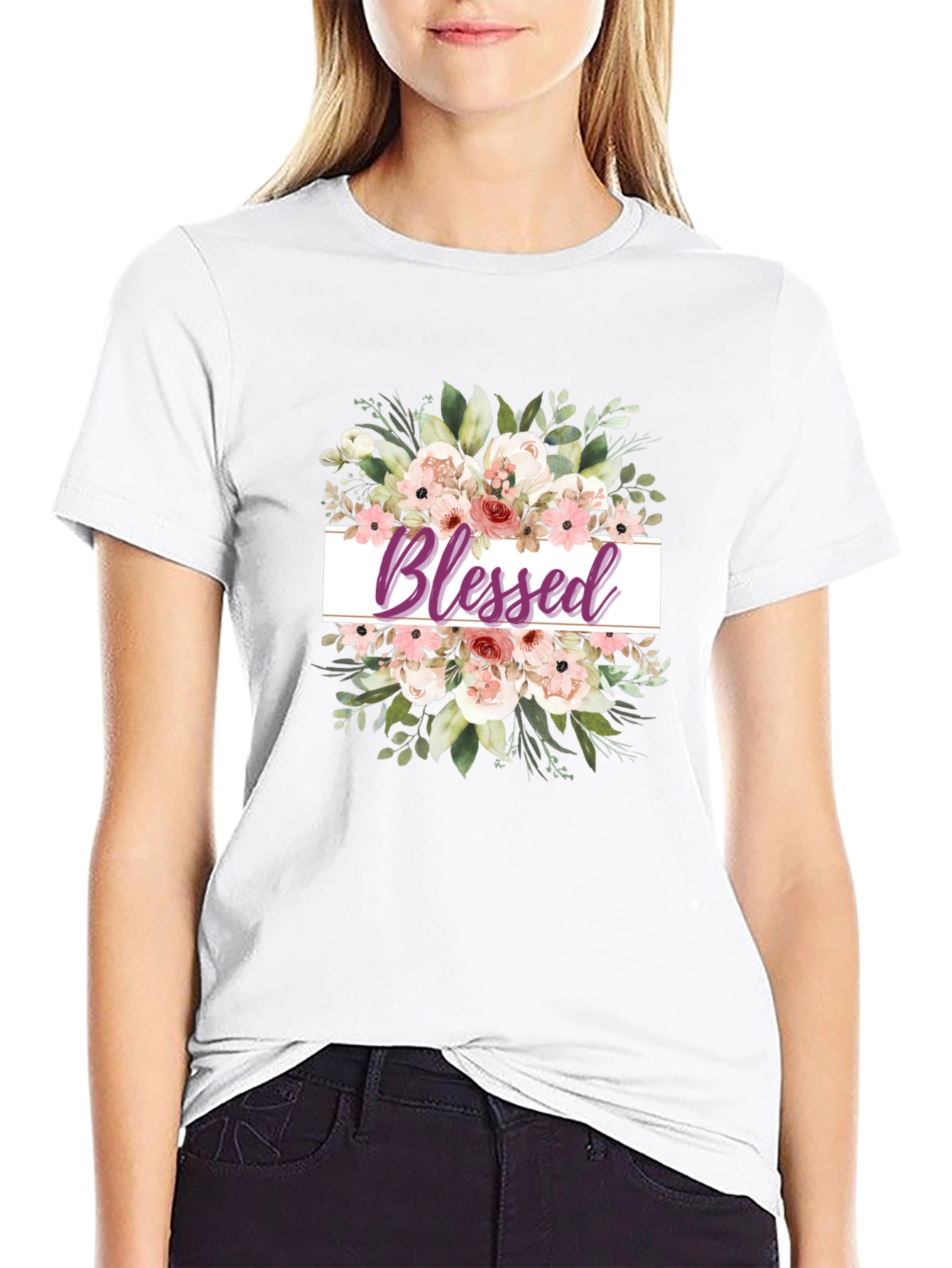 Blessed Floral T-Shirt - Stylish & Comfortable