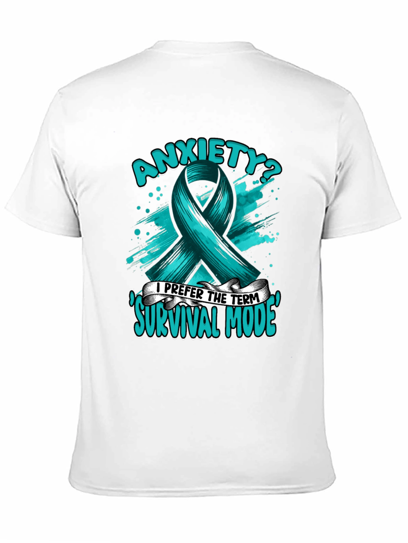Anxiety Survival Mode Ribbon Graphic T-Shirt