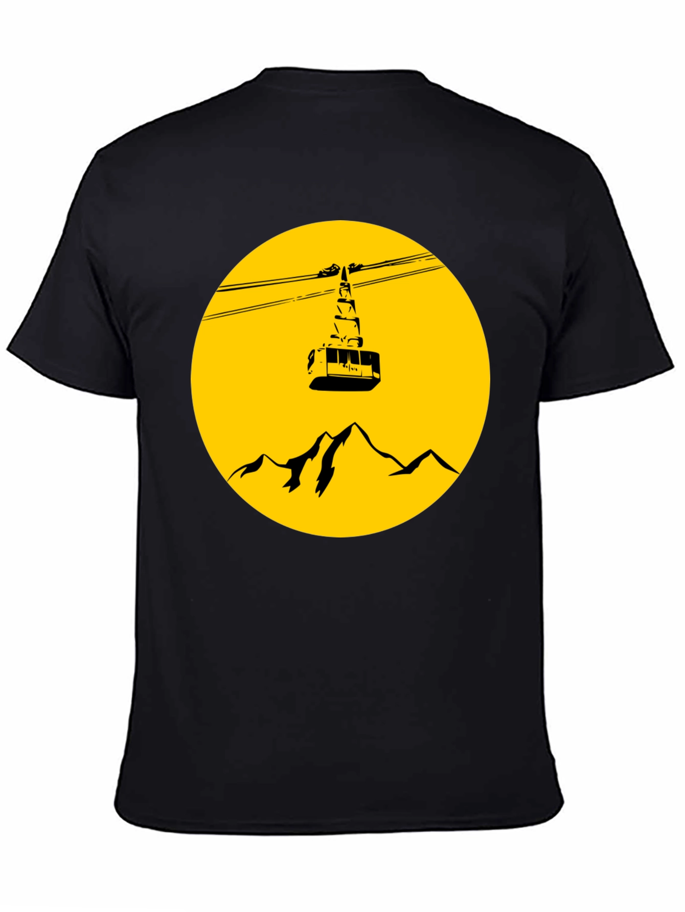 Mountain Gondola Graphic T-Shirt - Black