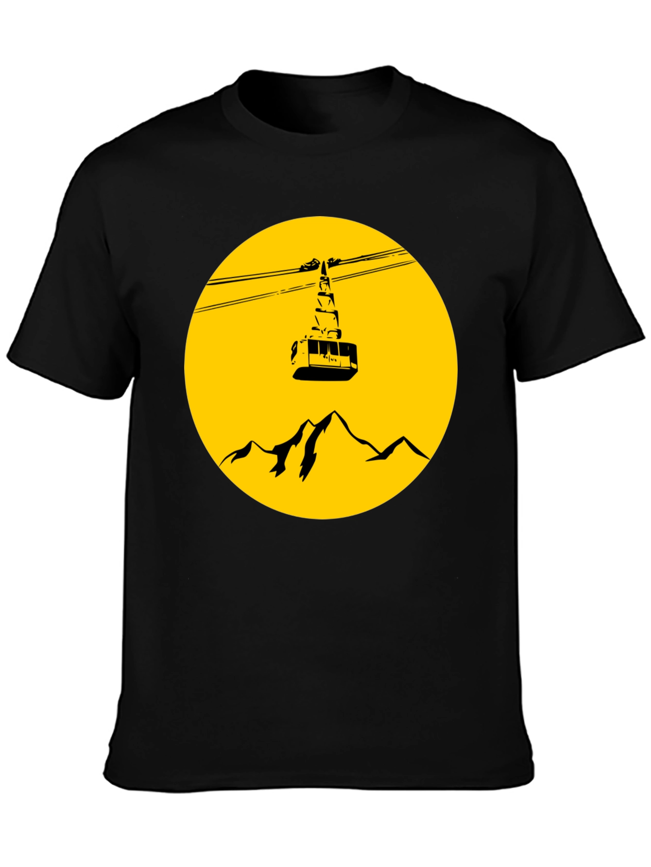 Mountain Gondola Graphic T-Shirt - Black