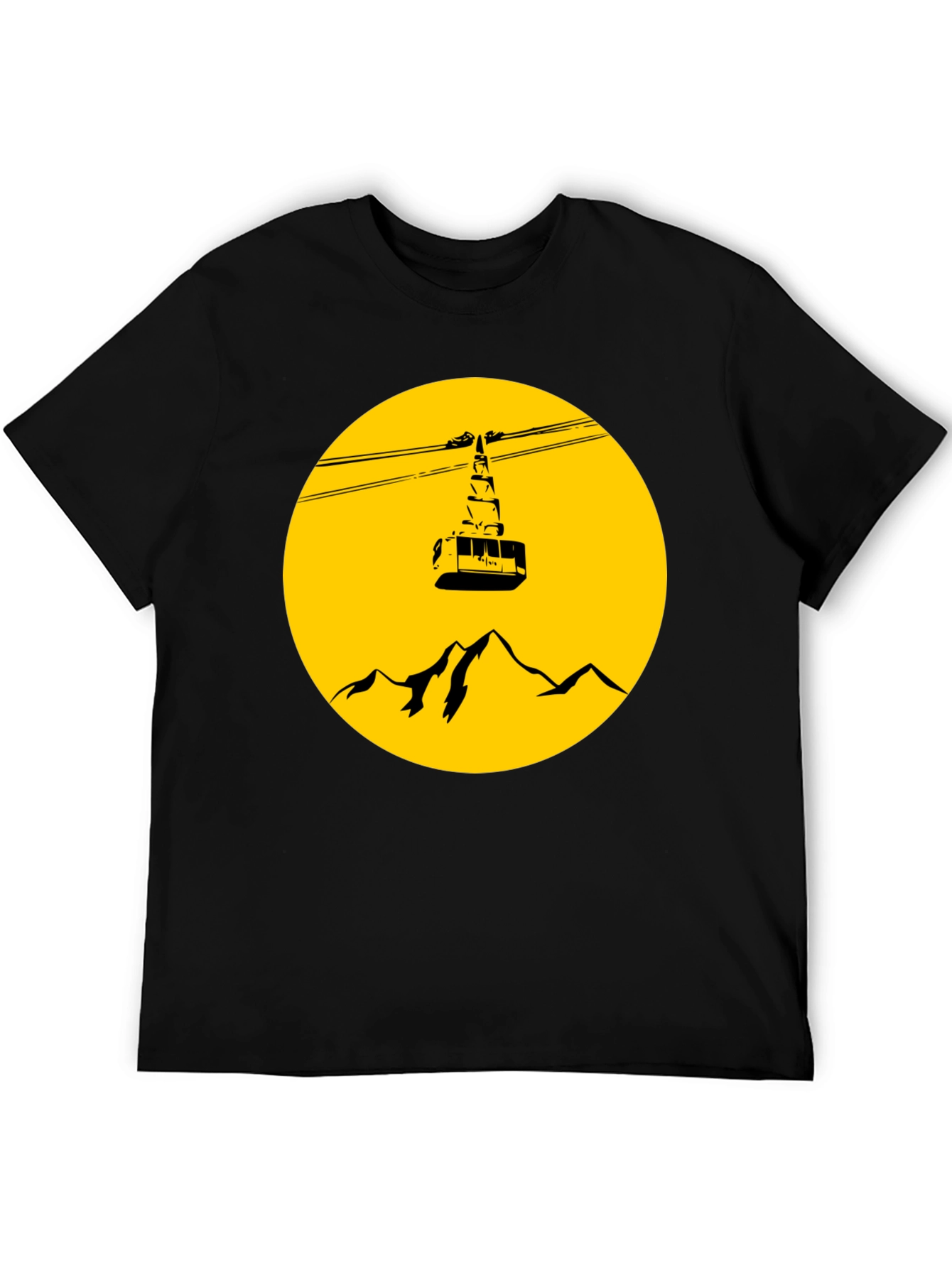 Mountain Gondola Graphic T-Shirt - Black