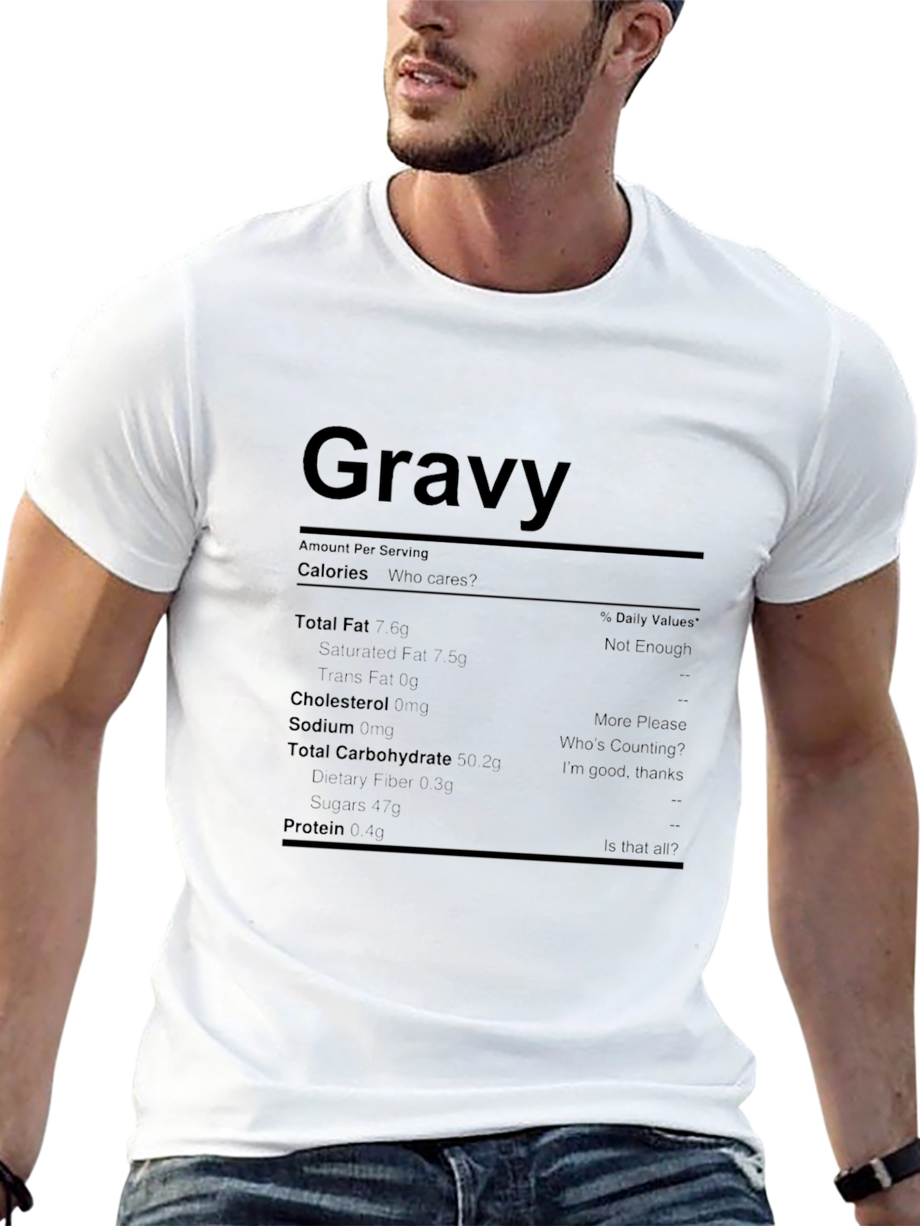 Humorous Gravy Nutrition Facts T-Shirt