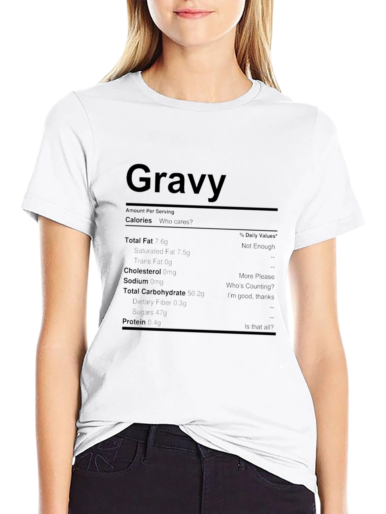Humorous Gravy Nutrition Facts T-Shirt
