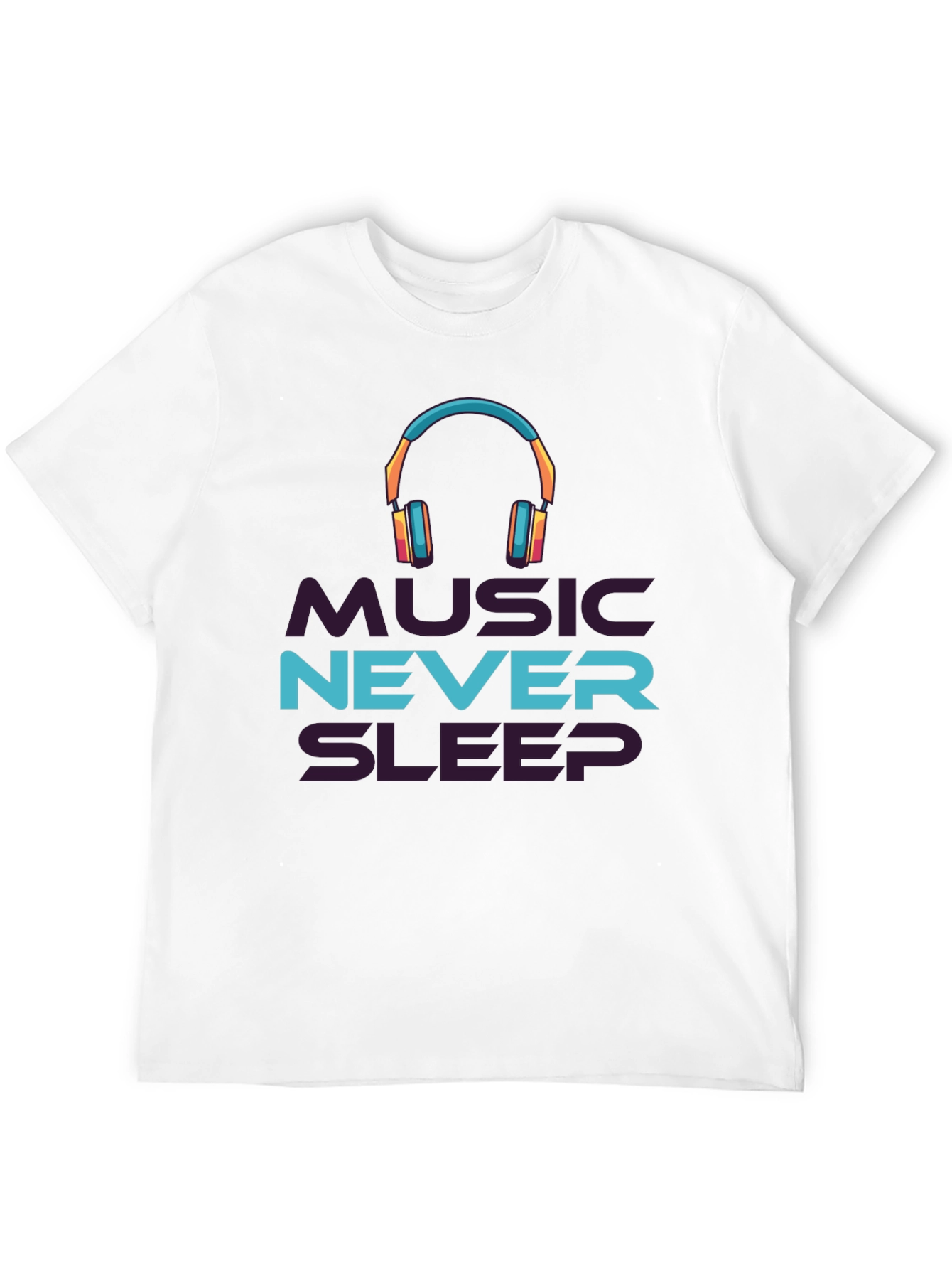 Music Never Sleeps Black Graphic Tee