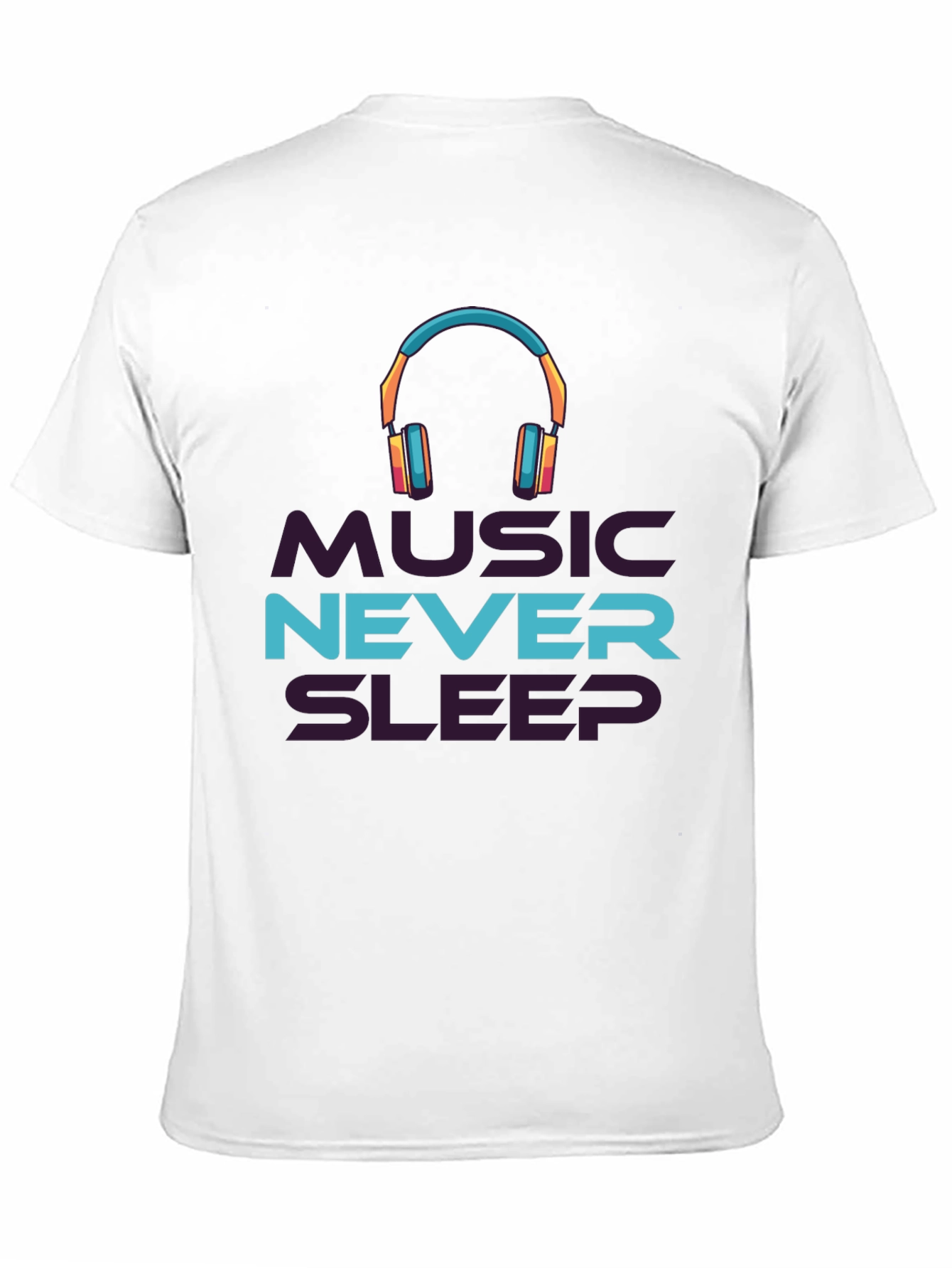 Music Never Sleeps Black Graphic Tee