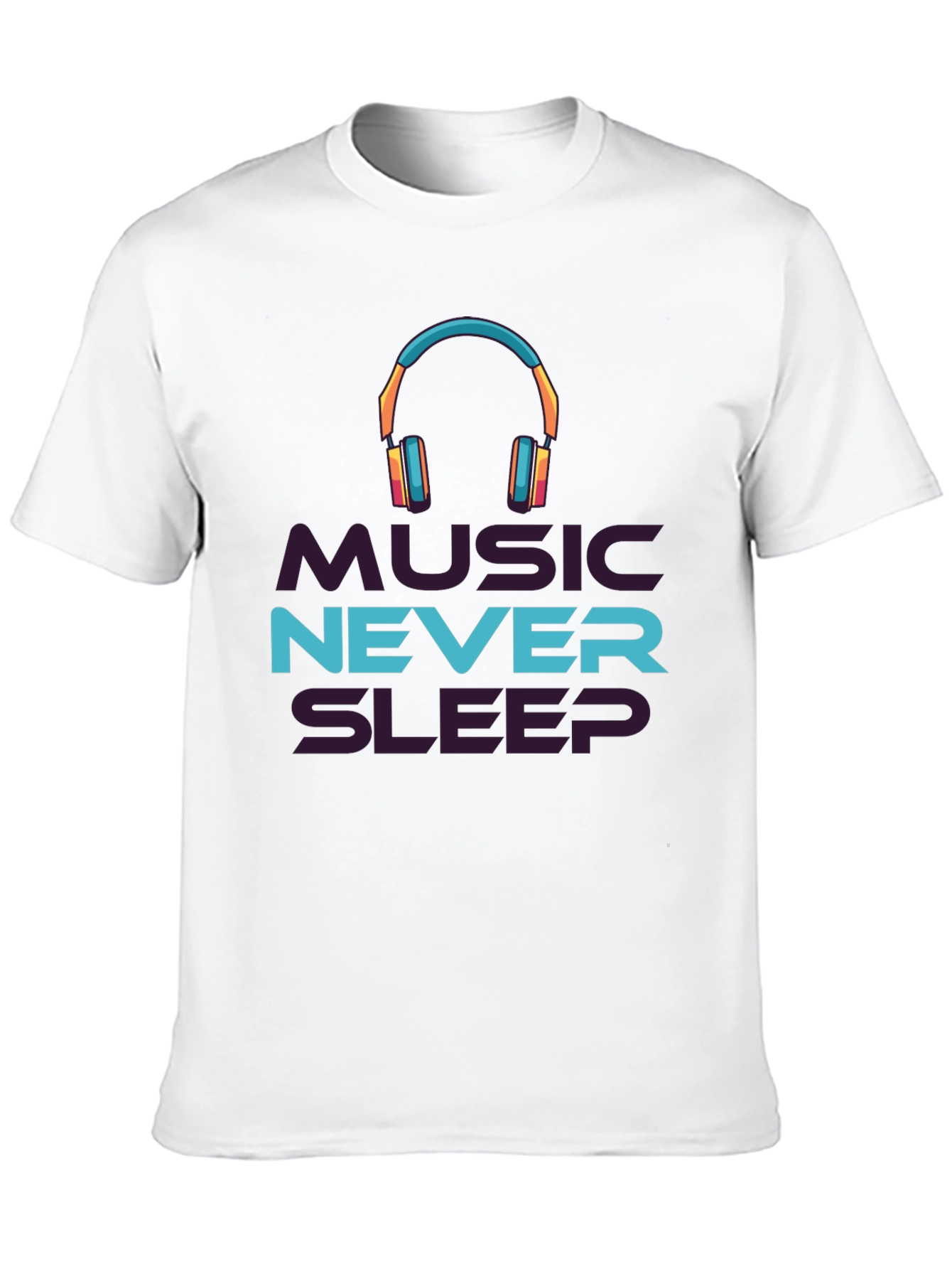 Music Never Sleeps Black Graphic Tee