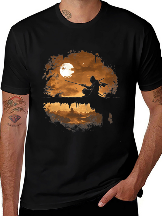 Ninja Moon T-Shirt - Unique Graphic Tee for Anime & Gaming Fans