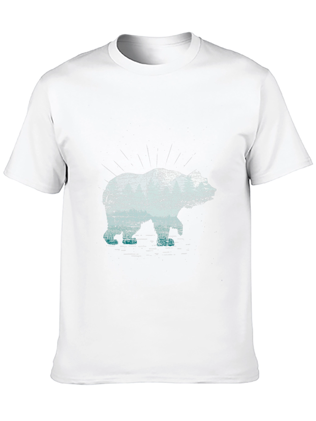 Bear Graphic Tee - Black Cotton Blend