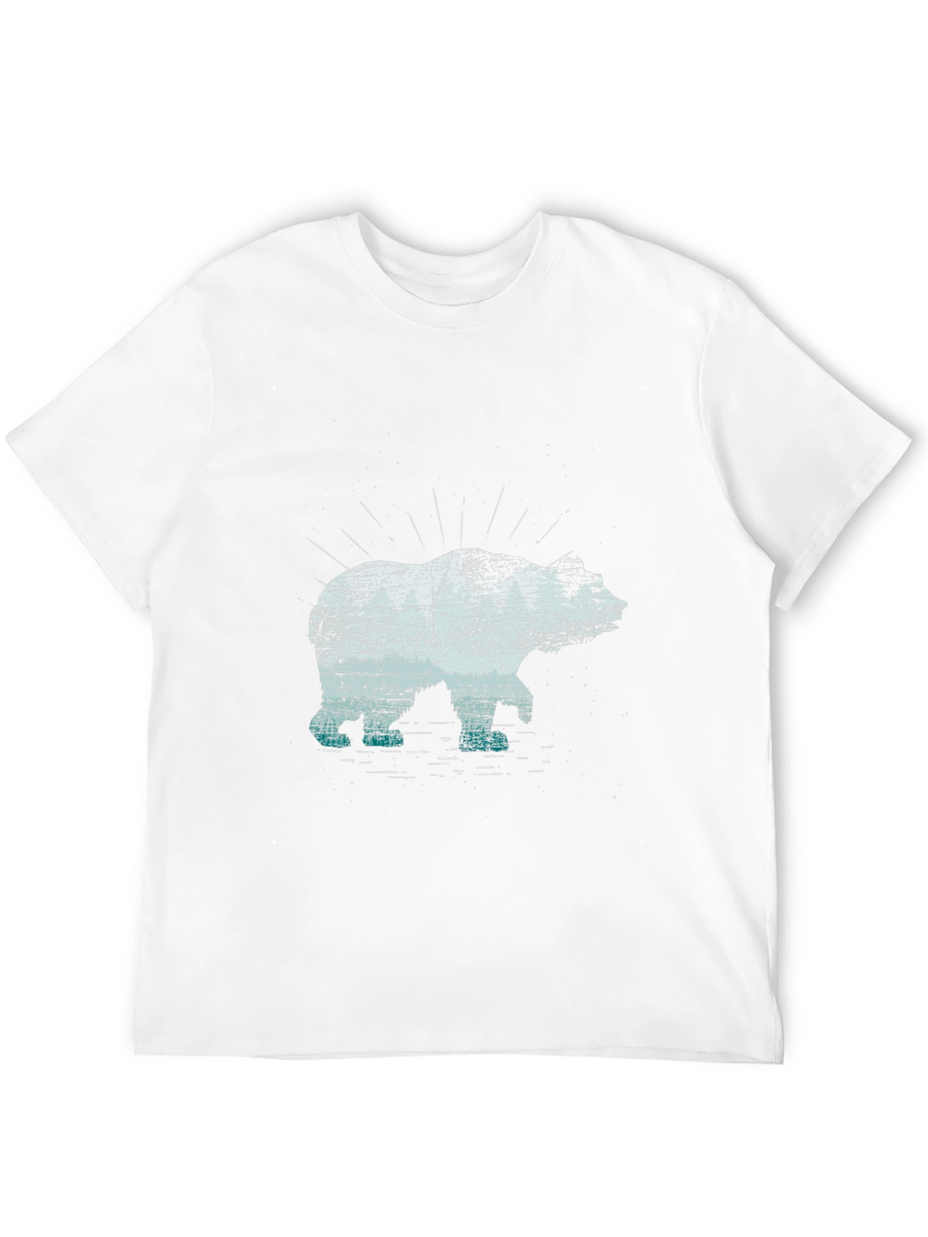 Bear Graphic Tee - Black Cotton Blend