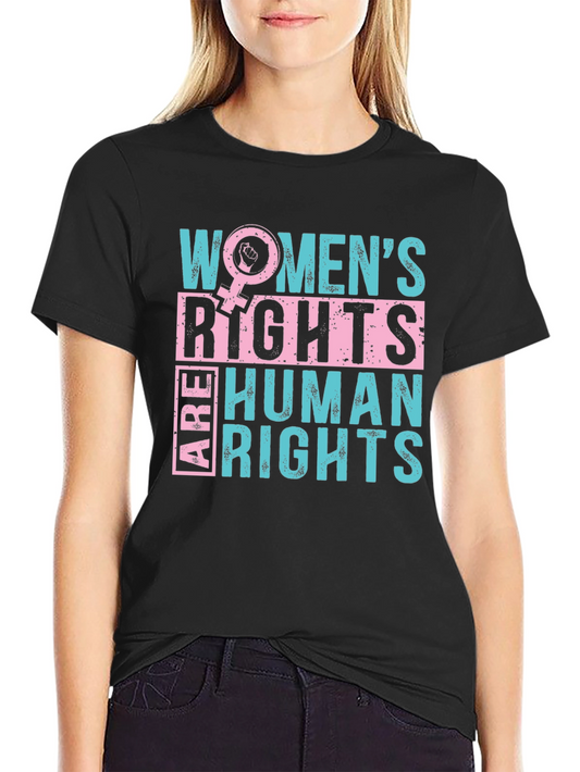 Womens Rights are Human Rights Black T-Shirt