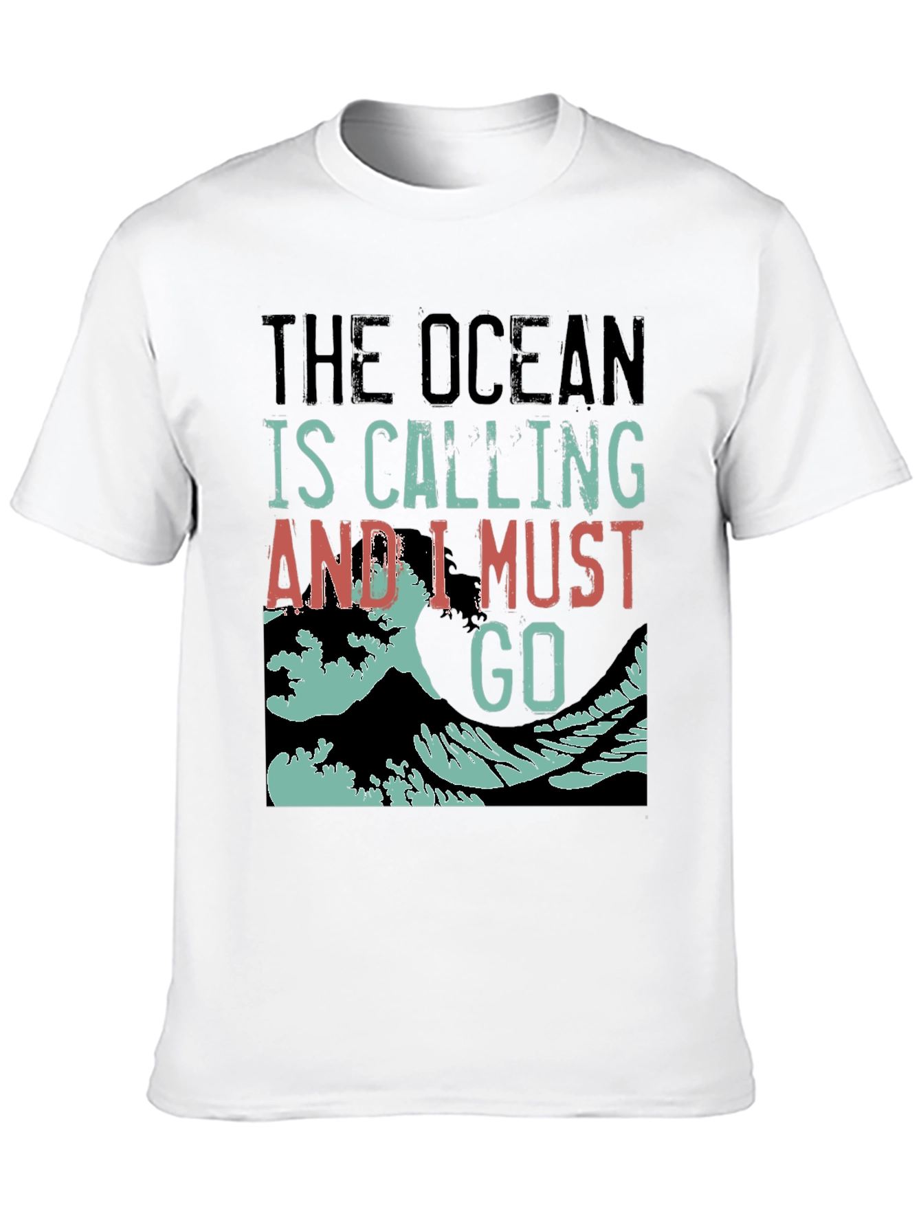 Ocean Calling Black Graphic Tee