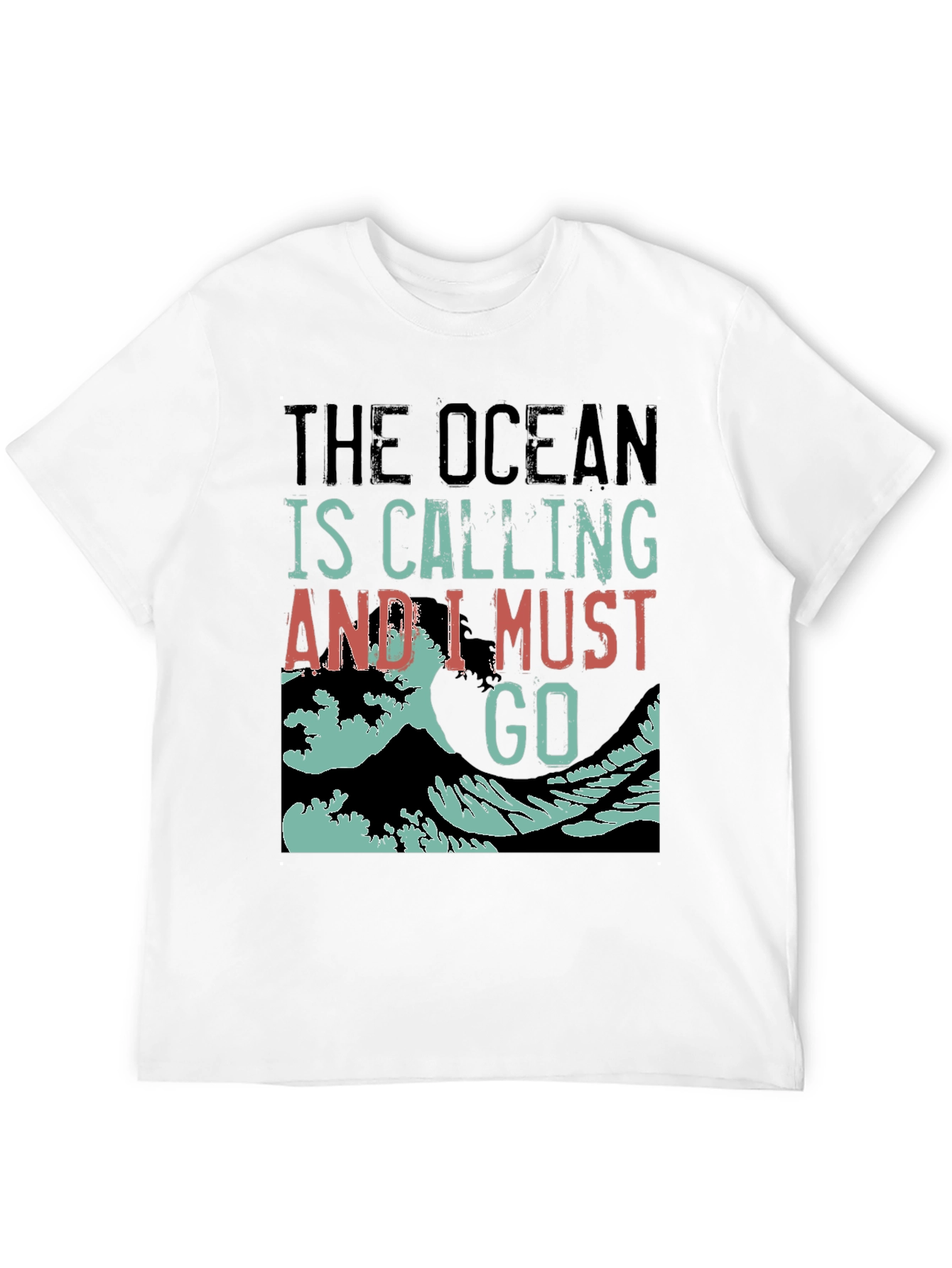 Ocean Calling Black Graphic Tee