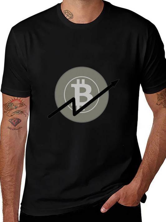 Bitcoin Upward Trend Graphic Tee - Black