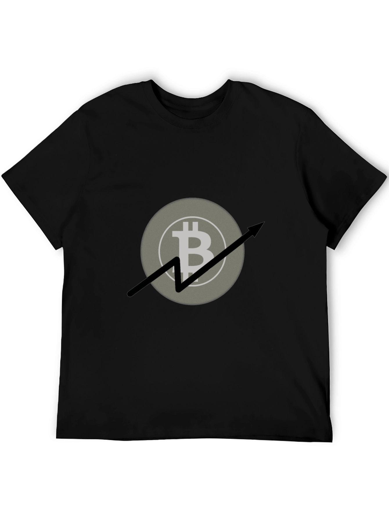 Bitcoin Upward Trend Graphic Tee - Black