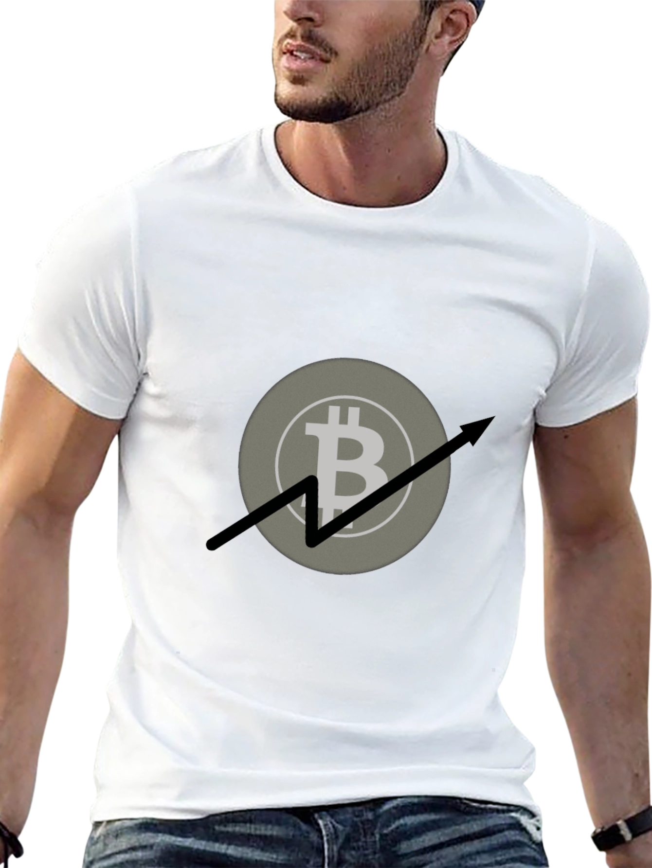 Bitcoin Upward Trend Graphic Tee - Black