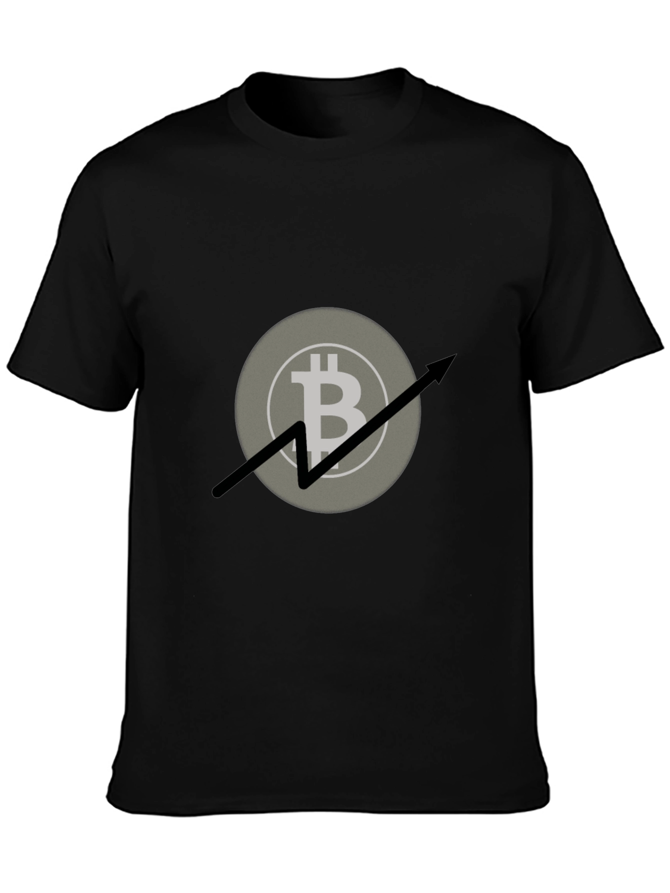 Bitcoin Upward Trend Graphic Tee - Black
