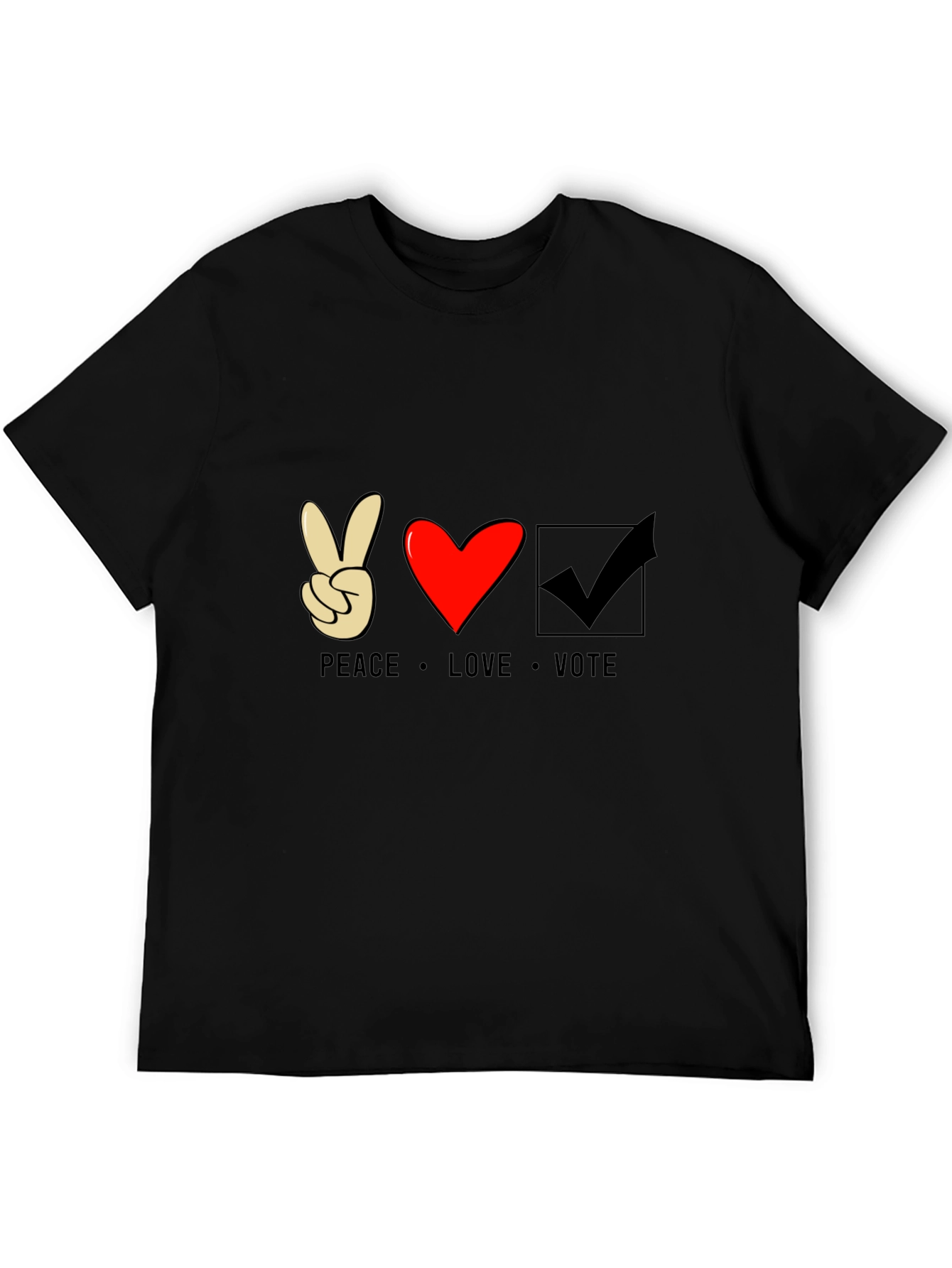 Peace Love Vote Graphic T-Shirt