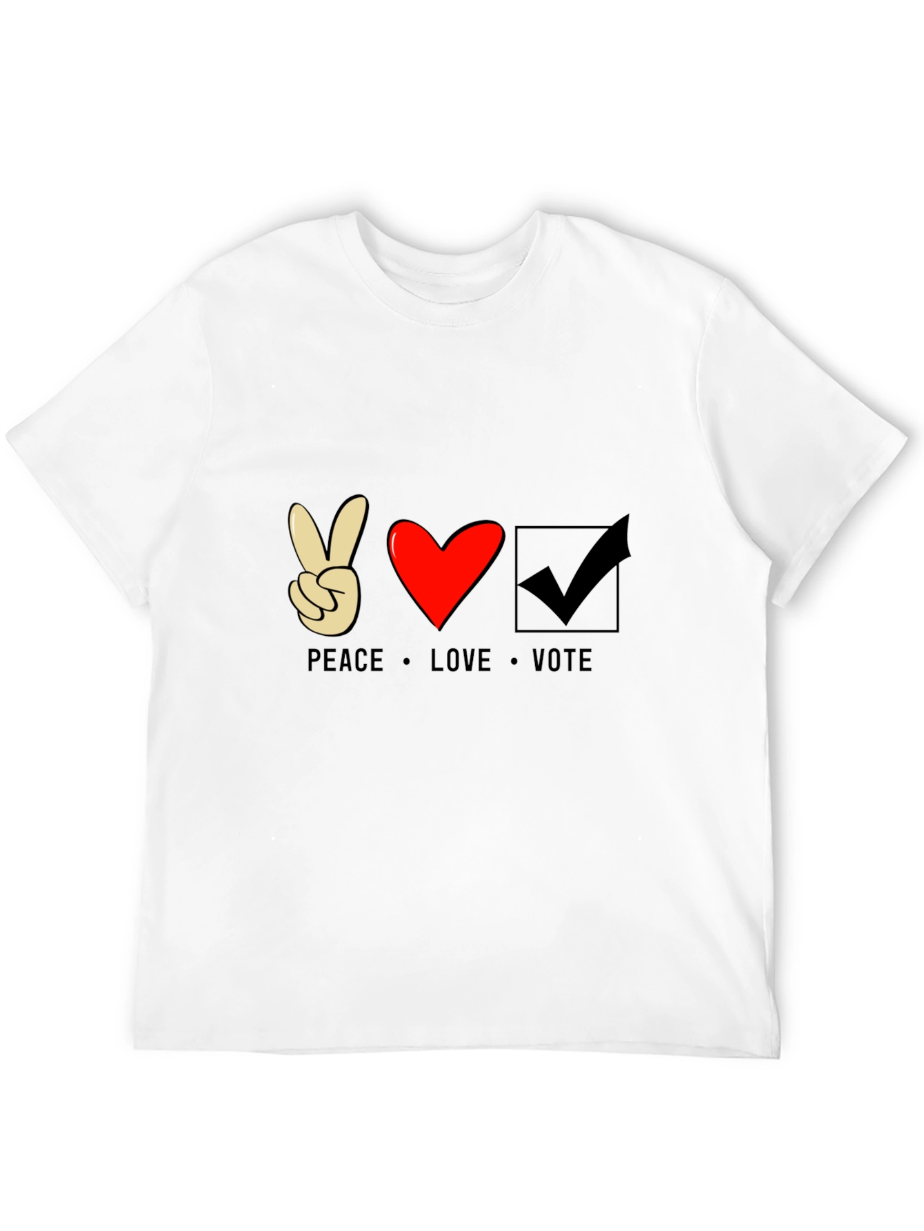 Peace Love Vote Graphic T-Shirt