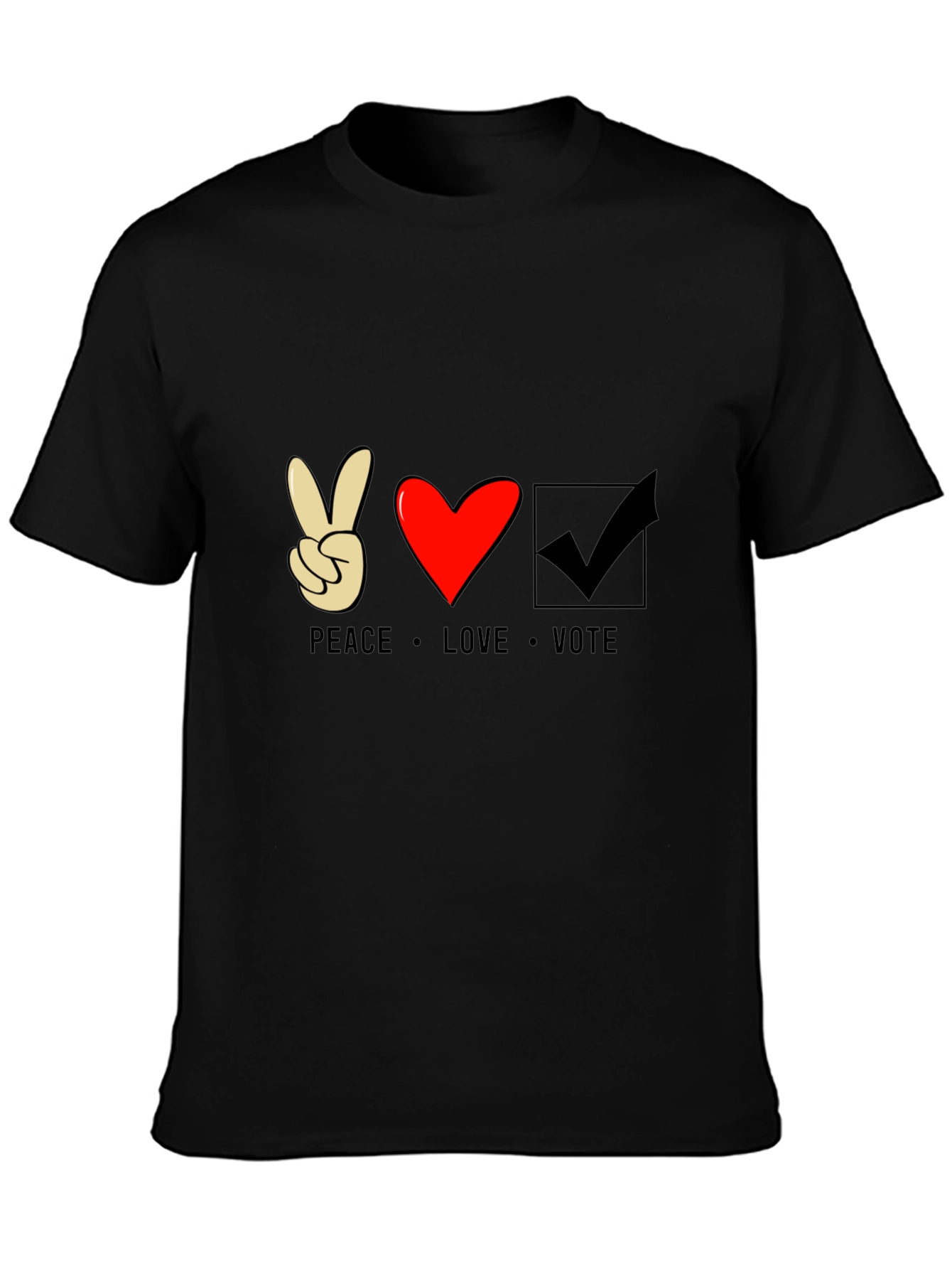 Peace Love Vote Graphic T-Shirt