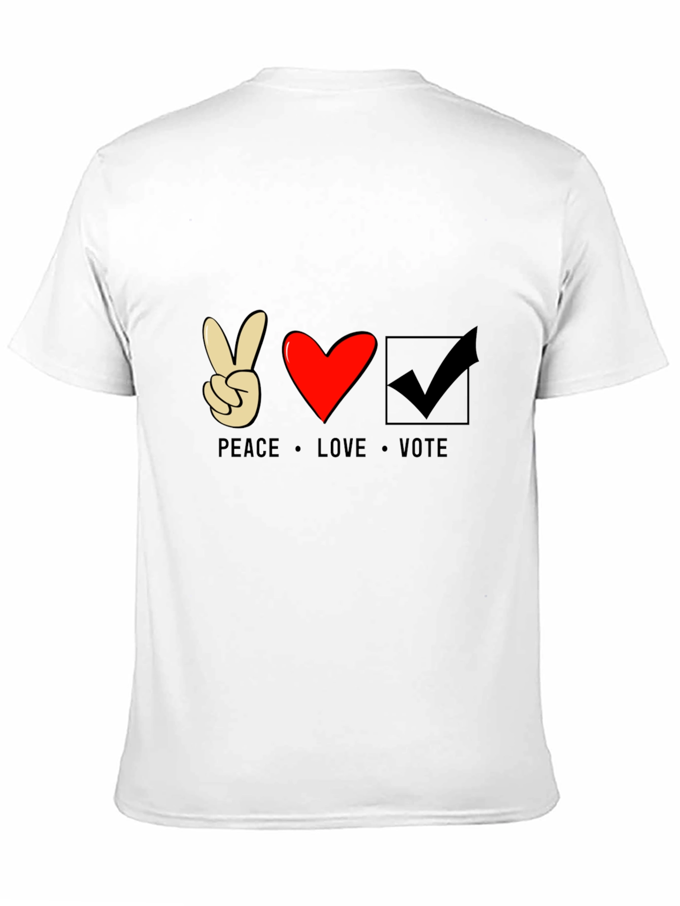 Peace Love Vote Graphic T-Shirt