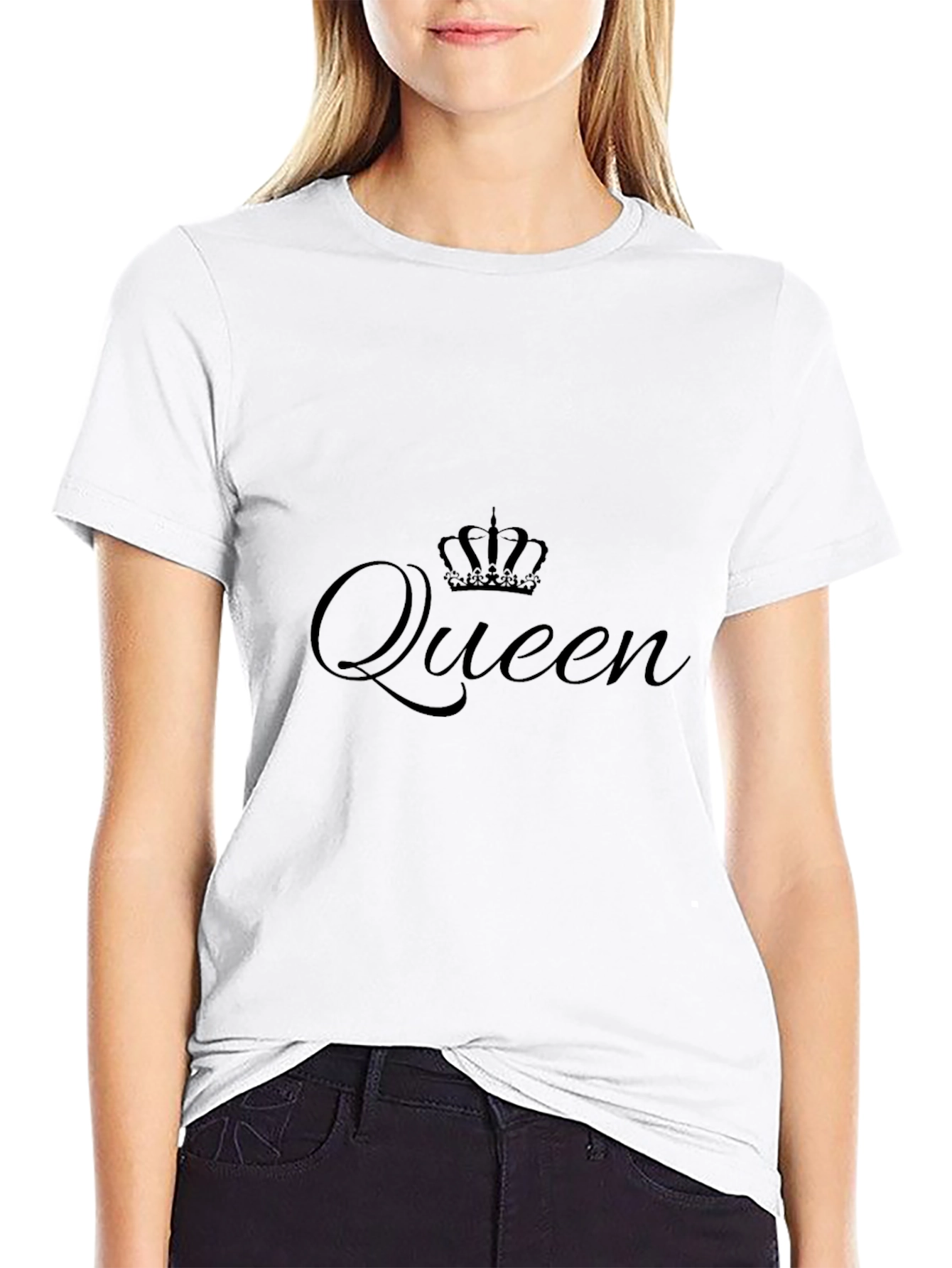 Queen Crown Graphic Black T-Shirt