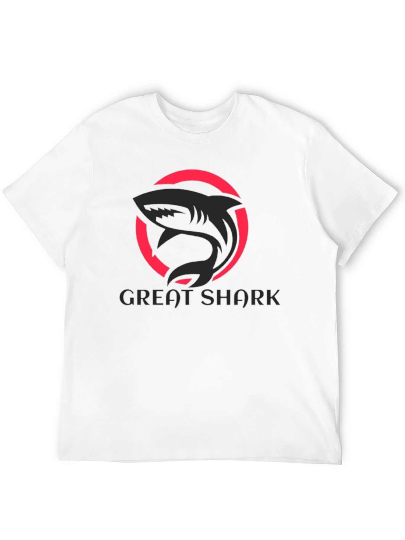 Great Shark Graphic Tee - Stylish Black Cotton T-Shirt