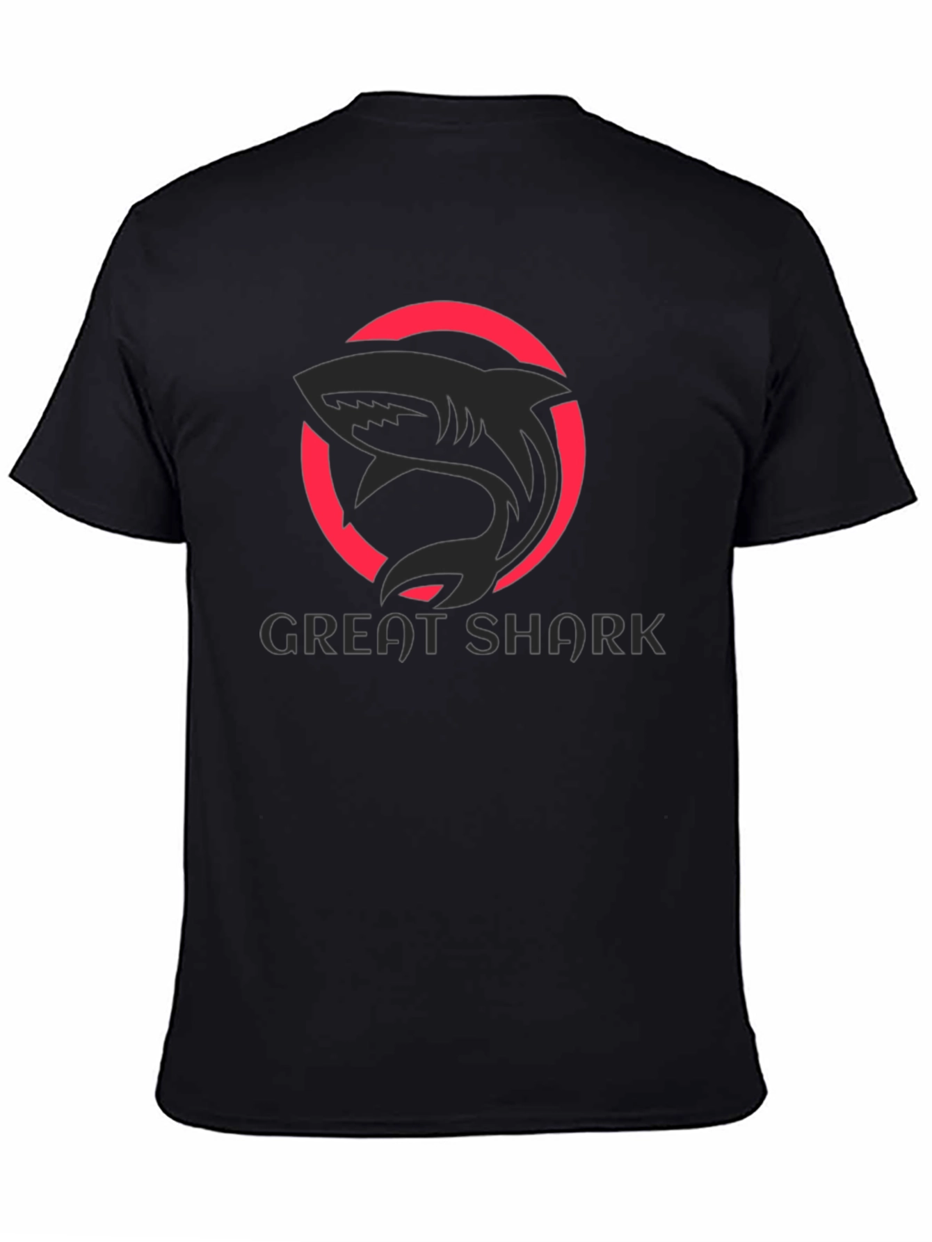 Great Shark Graphic Tee - Stylish Black Cotton T-Shirt