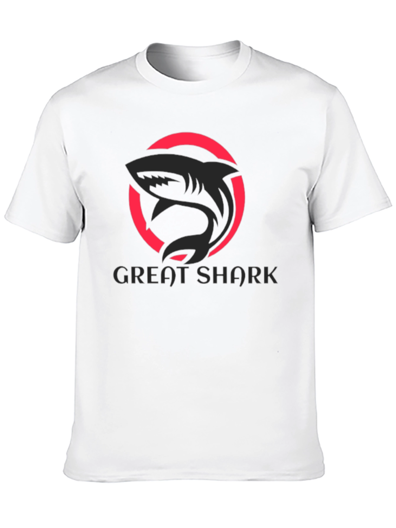 Great Shark Graphic Tee - Stylish Black Cotton T-Shirt