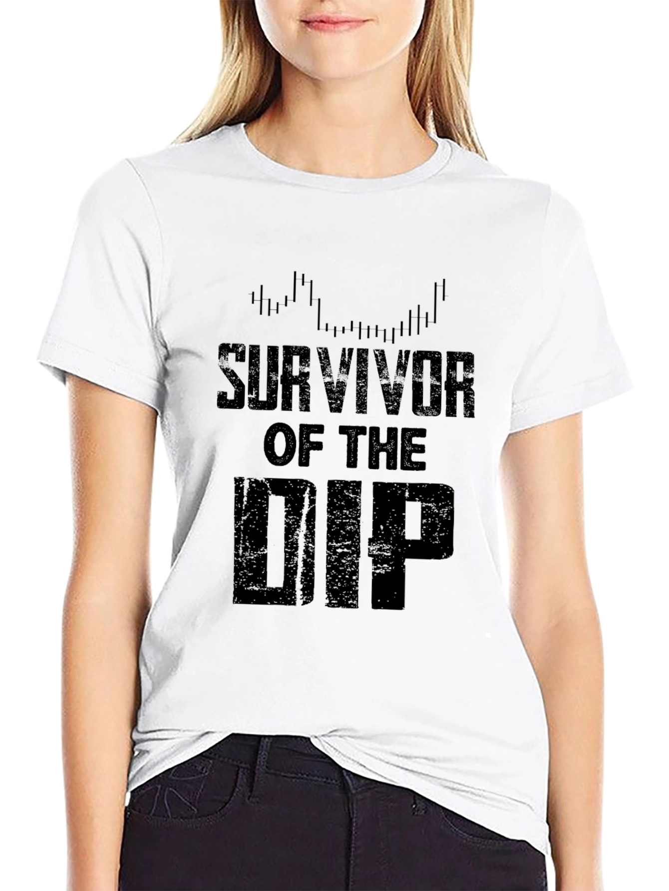 Survivor of The Dip Black Graphic Tee