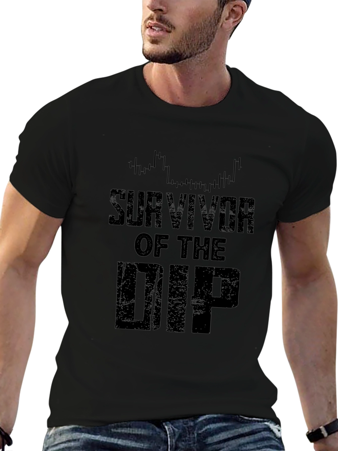 Survivor of The Dip Black Graphic Tee