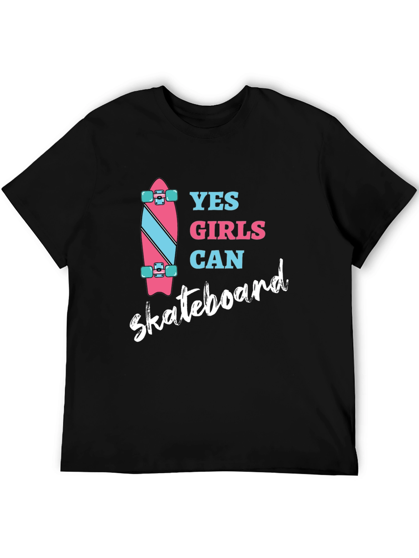 Yes Girls Can Skateboard Graphic Tee