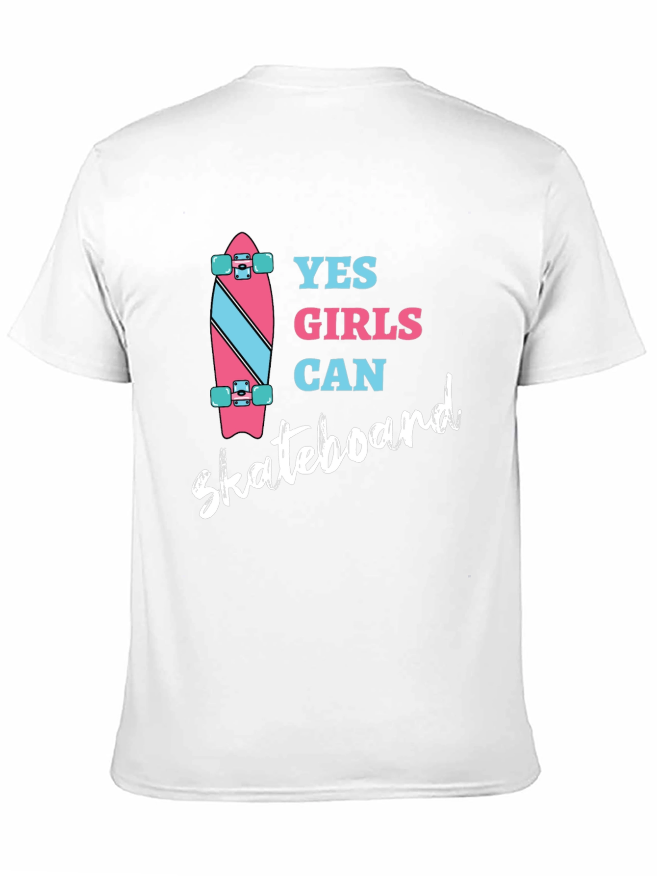 Yes Girls Can Skateboard Graphic Tee