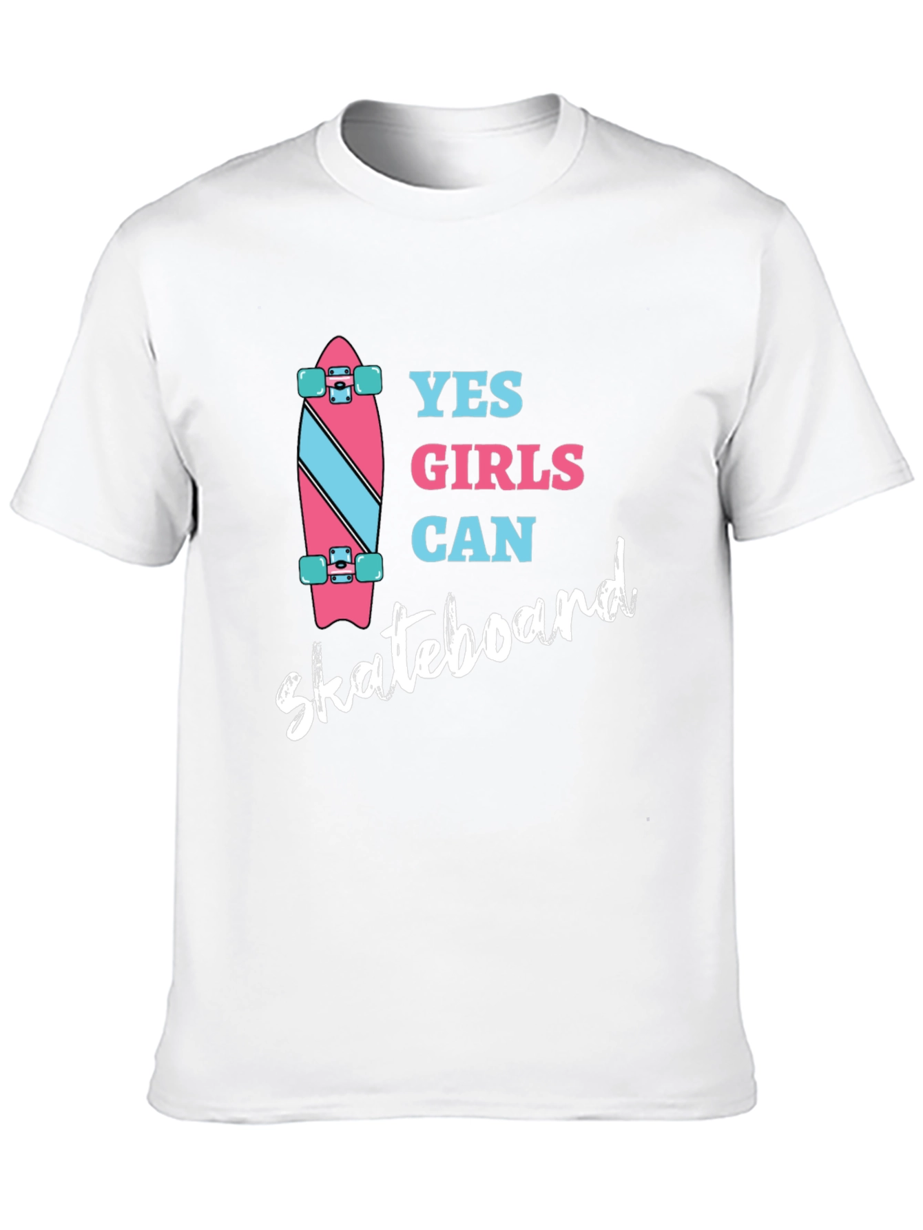 Yes Girls Can Skateboard Graphic Tee