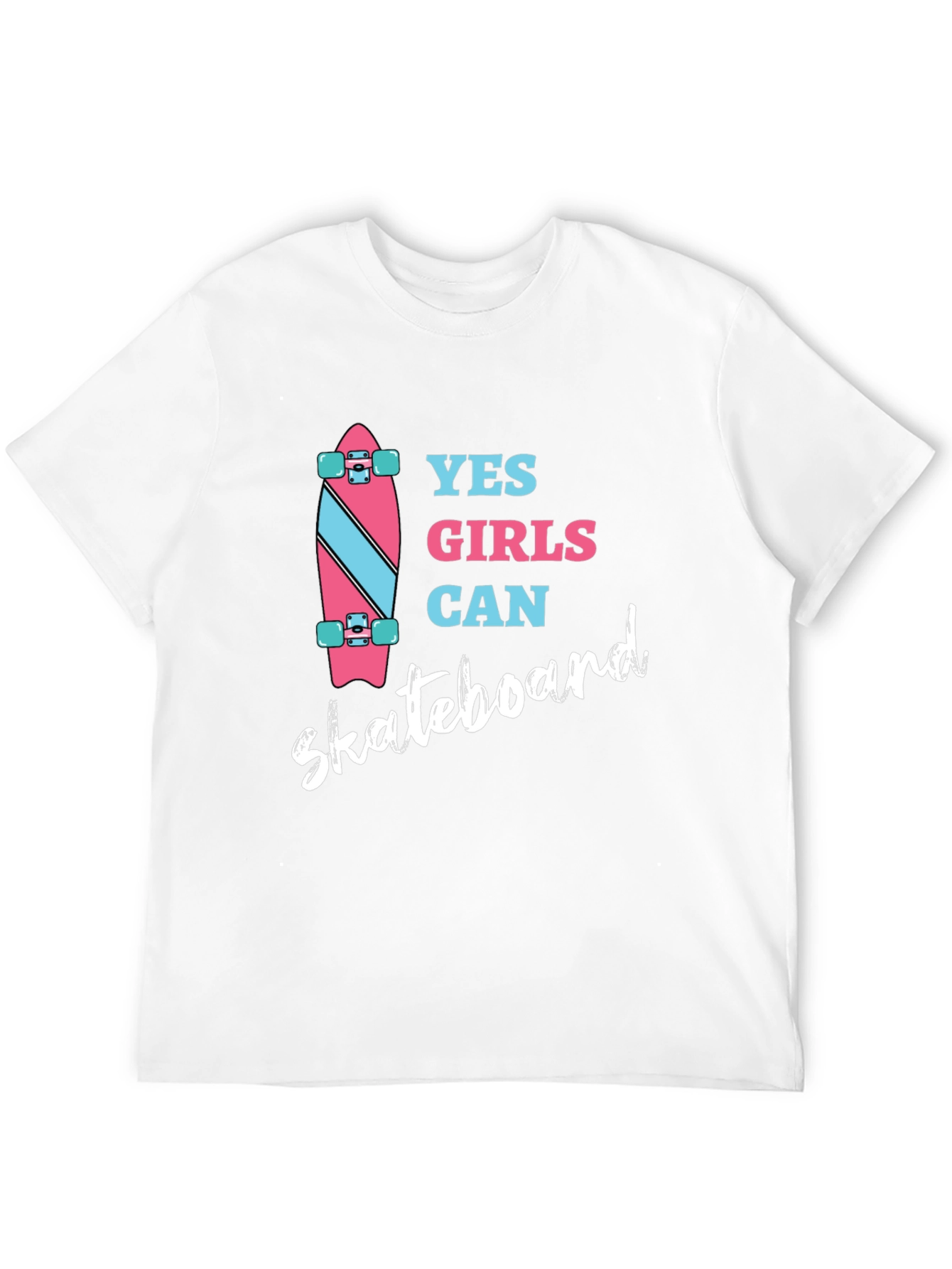 Yes Girls Can Skateboard Graphic Tee