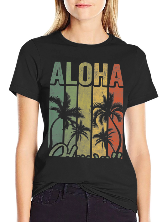 Vintage Aloha Palm Tree Graphic Tee