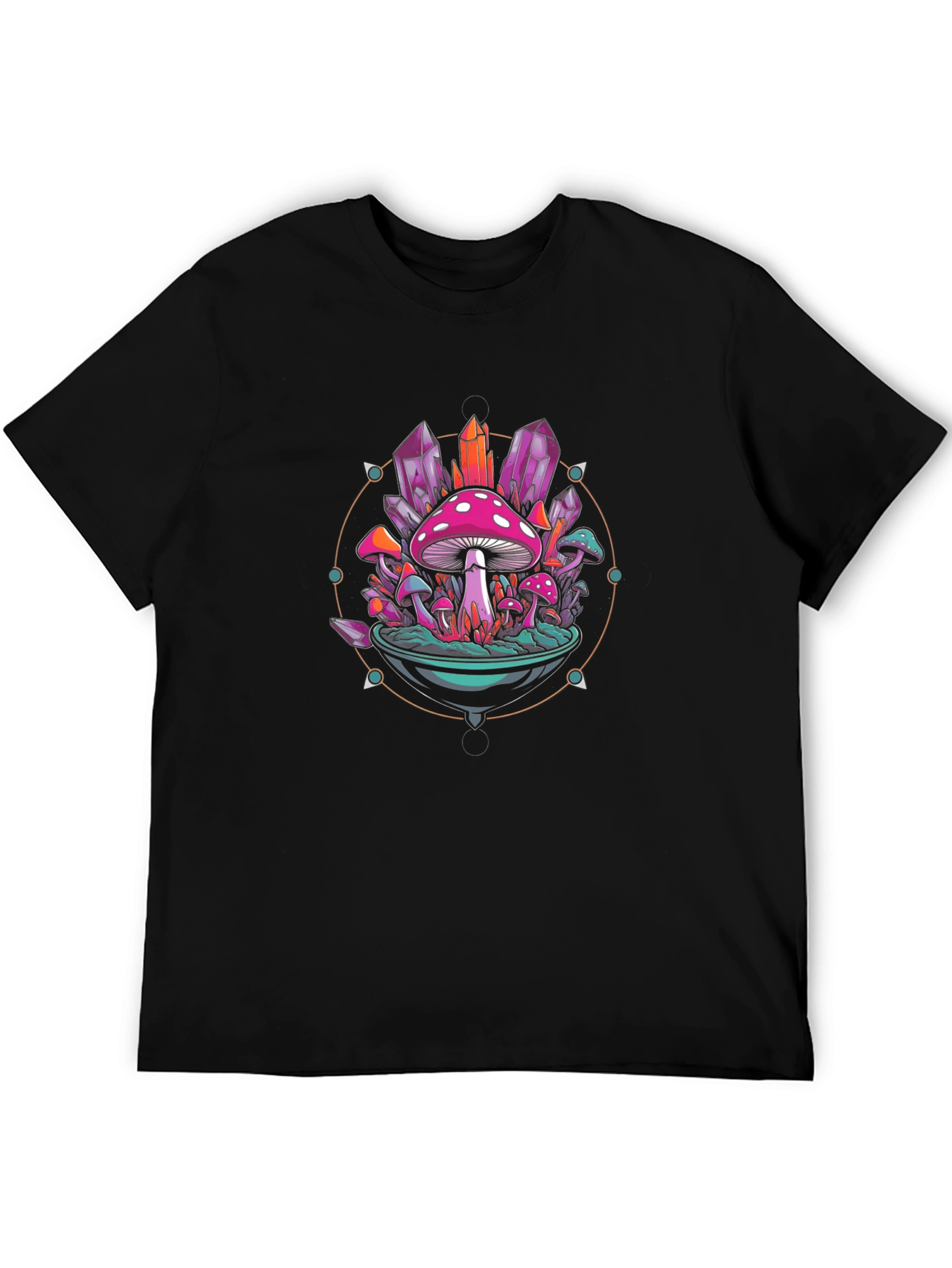 Mystical Mushroom Crystal Graphic Tee
