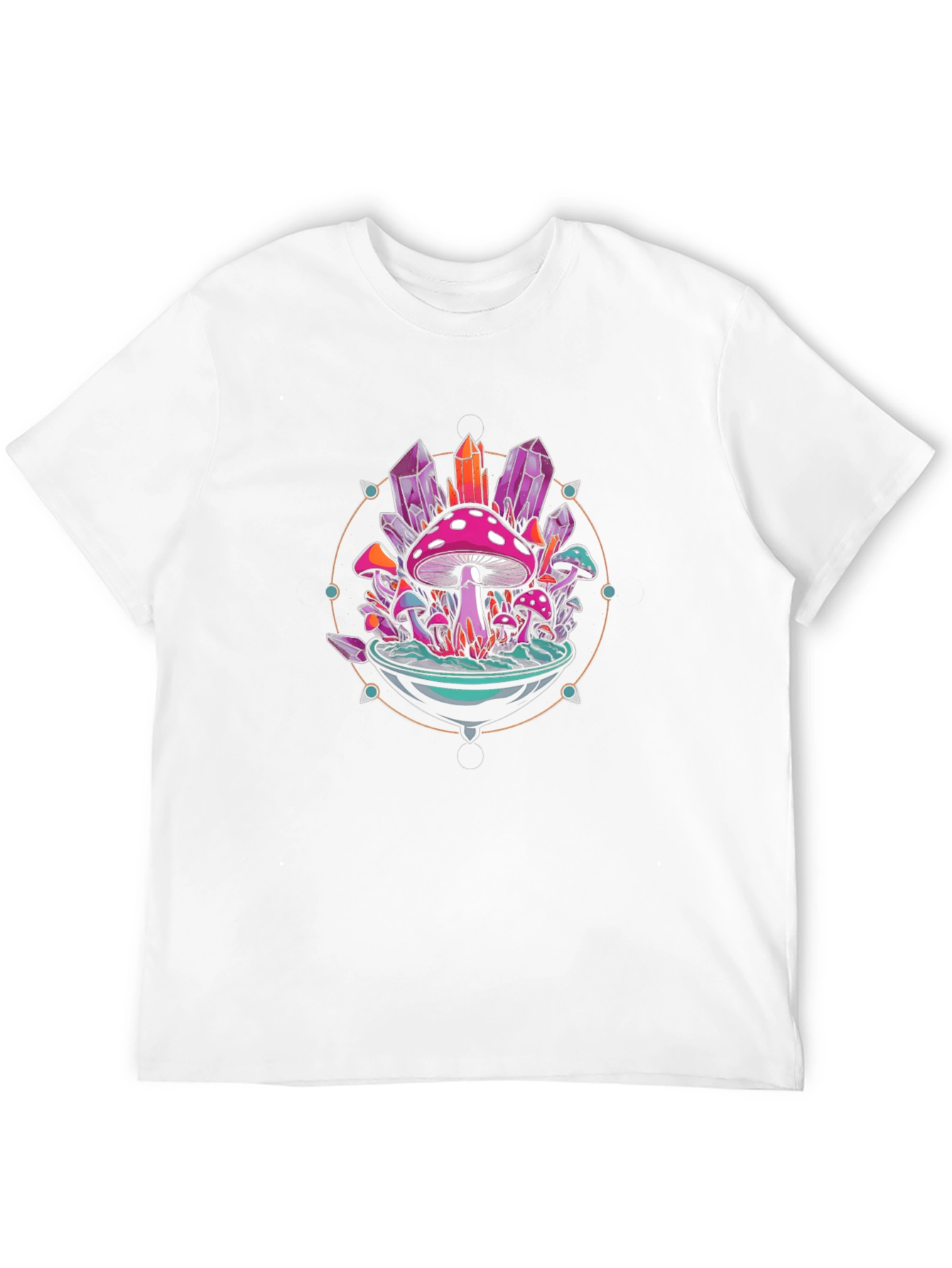 Mystical Mushroom Crystal Graphic Tee