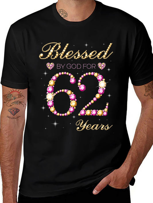 Blessed By God 62 Years Birthday T-Shirt