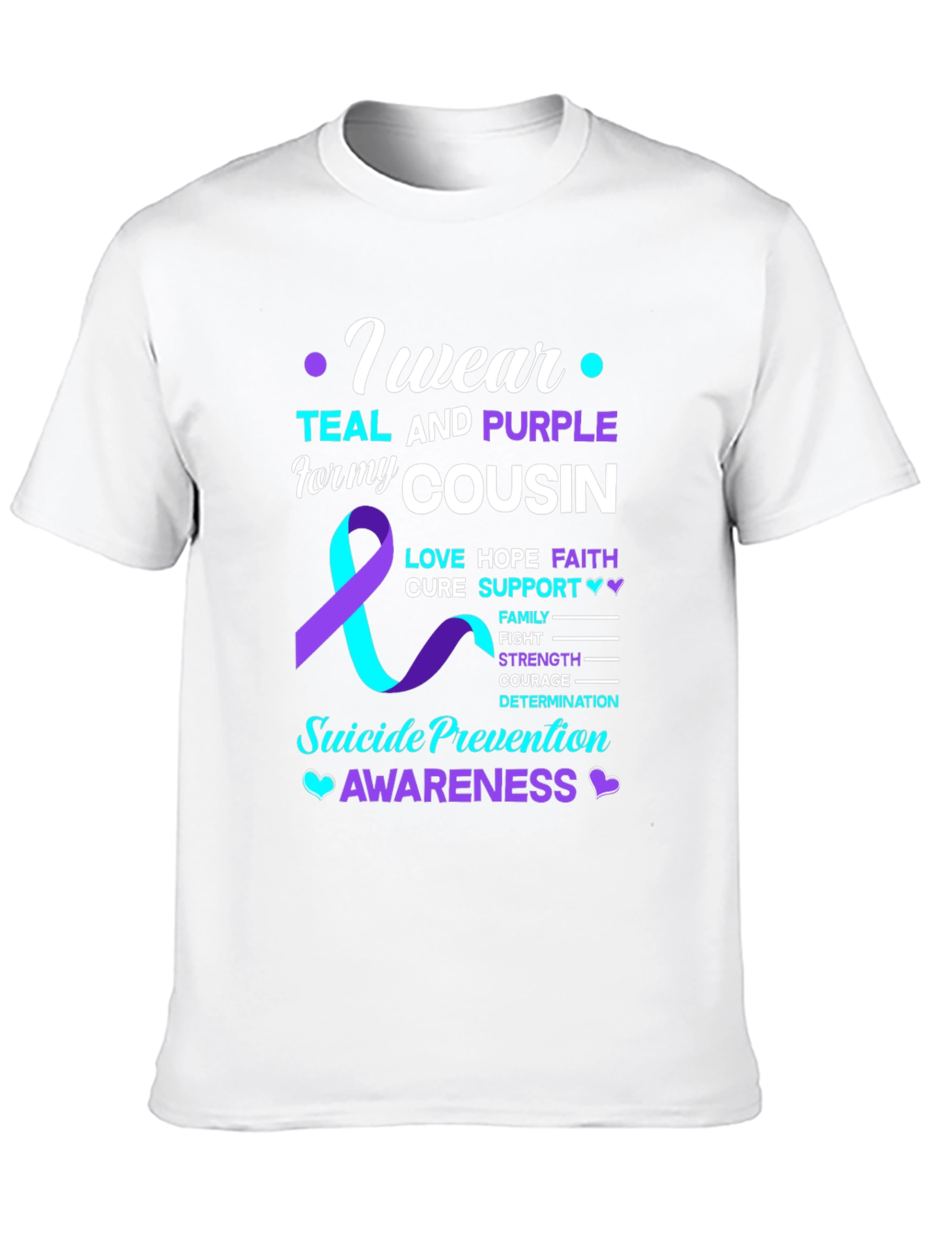 Teal & Purple Suicide Prevention Awareness T-Shirt