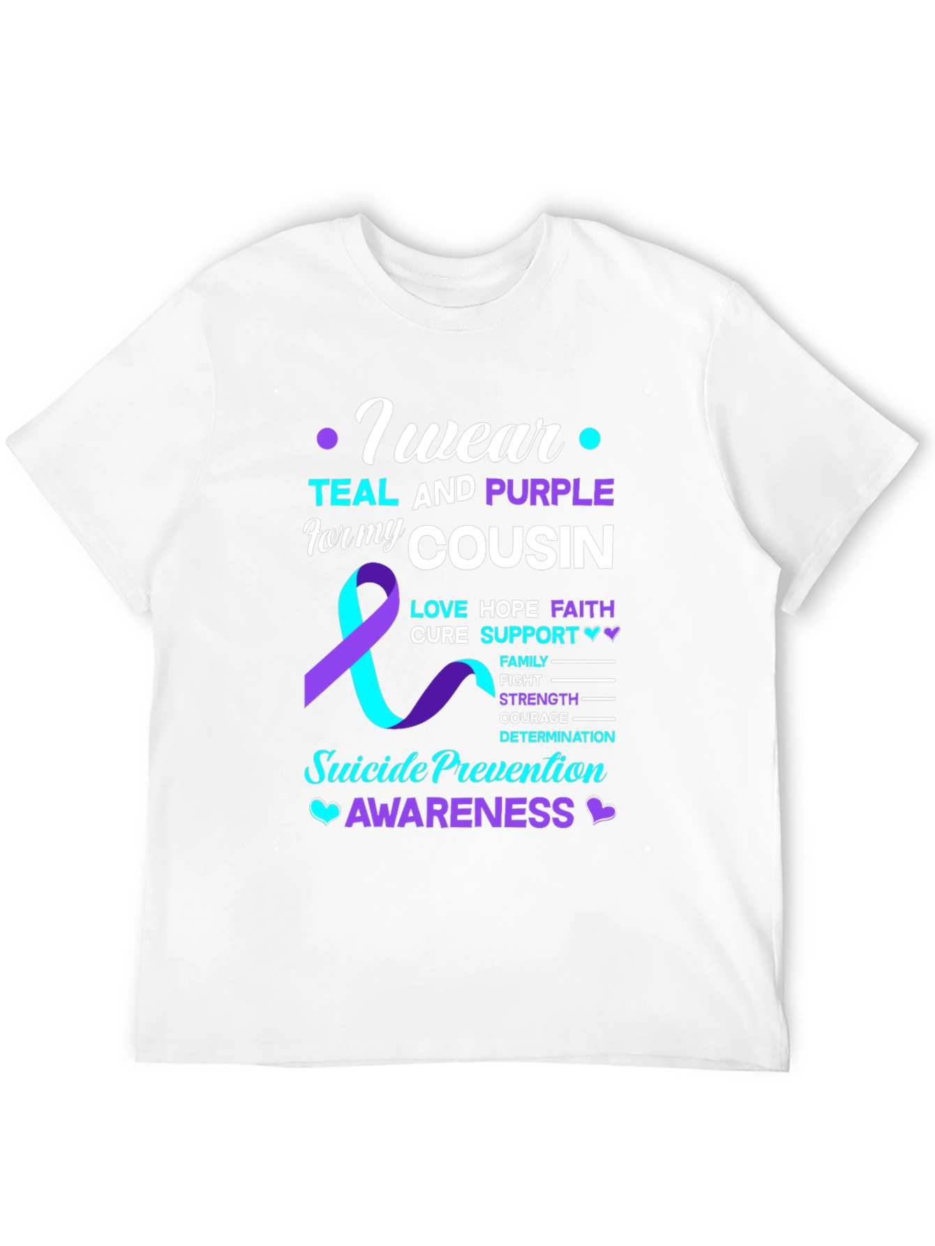 Teal & Purple Suicide Prevention Awareness T-Shirt