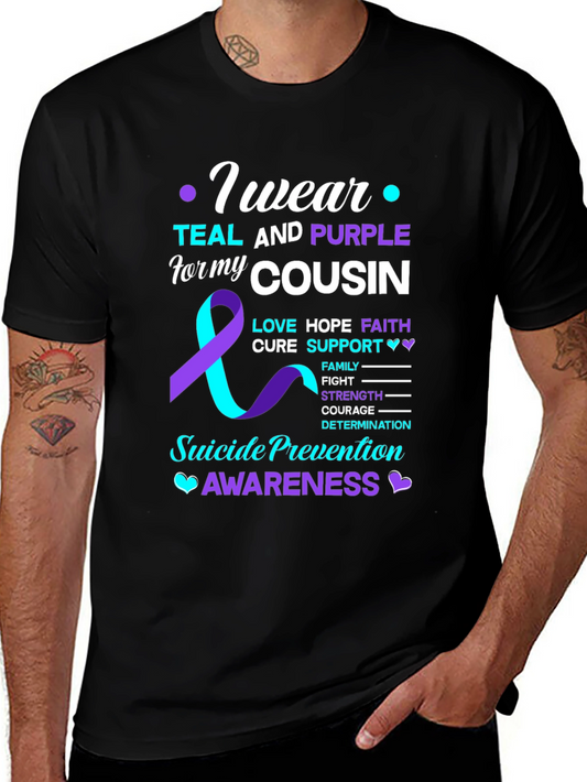 Teal & Purple Suicide Prevention Awareness T-Shirt