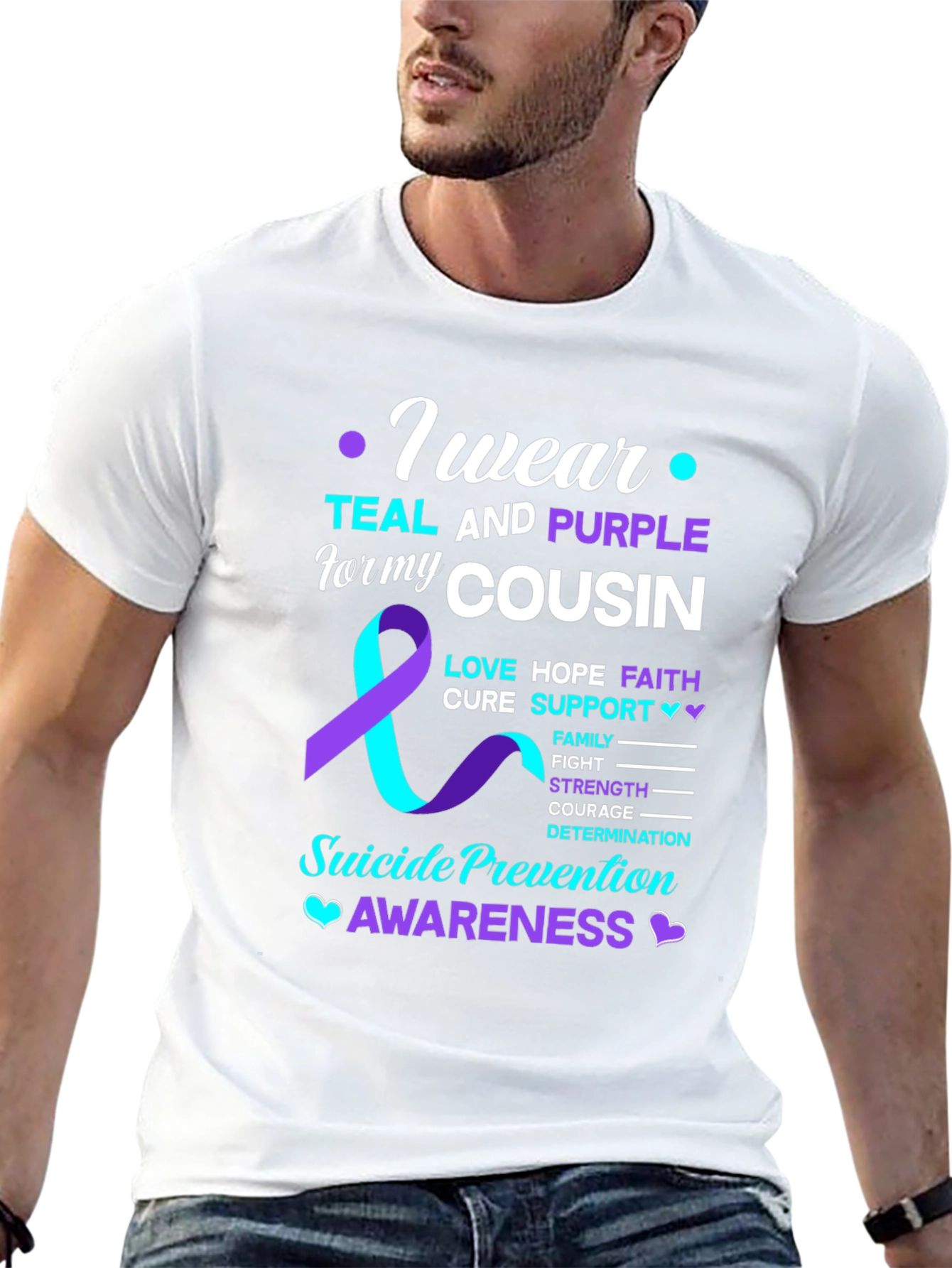 Teal & Purple Suicide Prevention Awareness T-Shirt