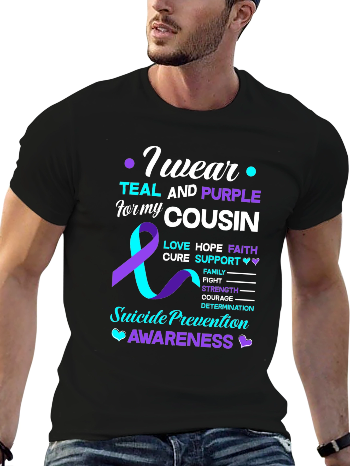Teal & Purple Suicide Prevention Awareness T-Shirt