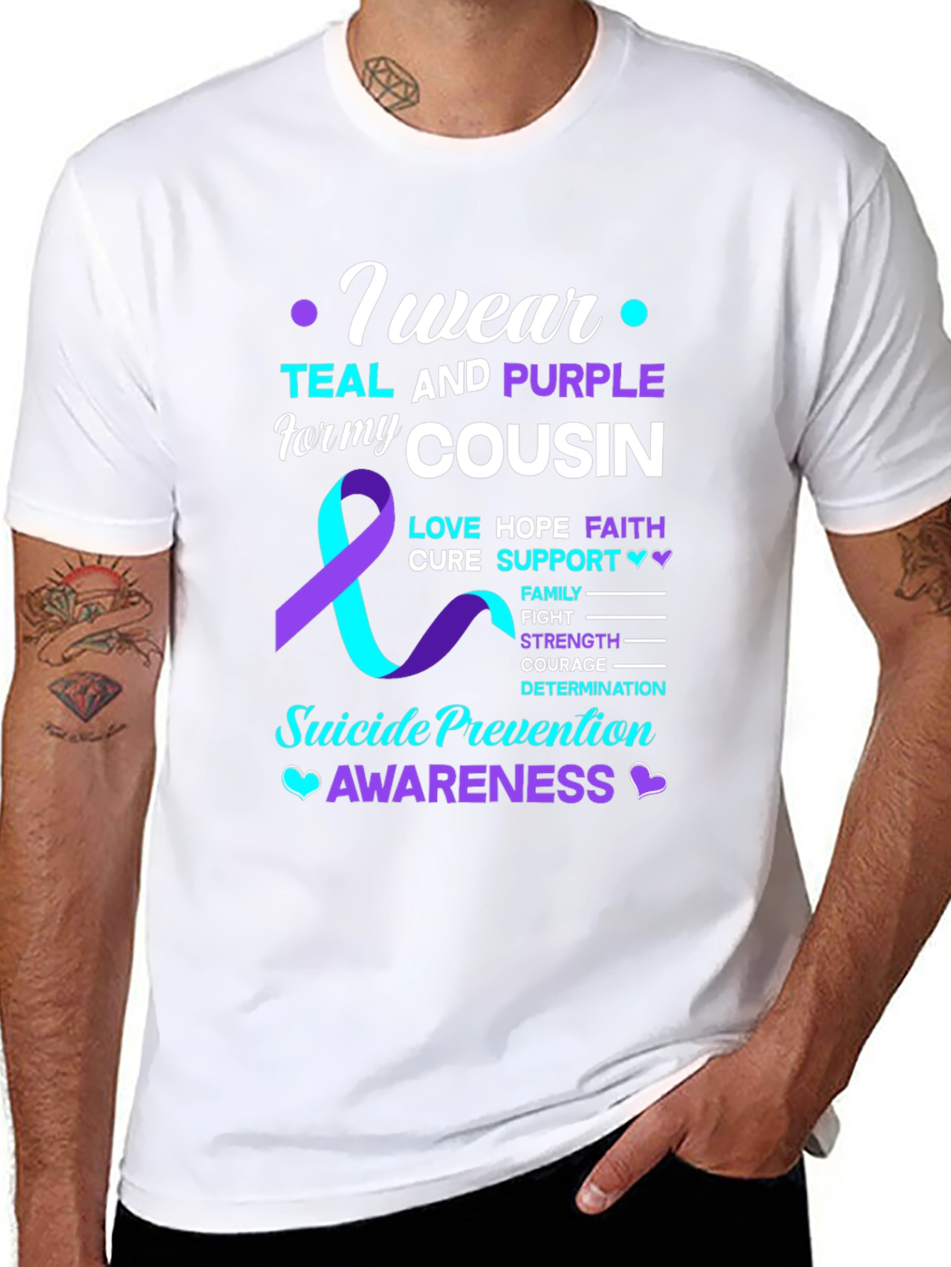 Teal & Purple Suicide Prevention Awareness T-Shirt