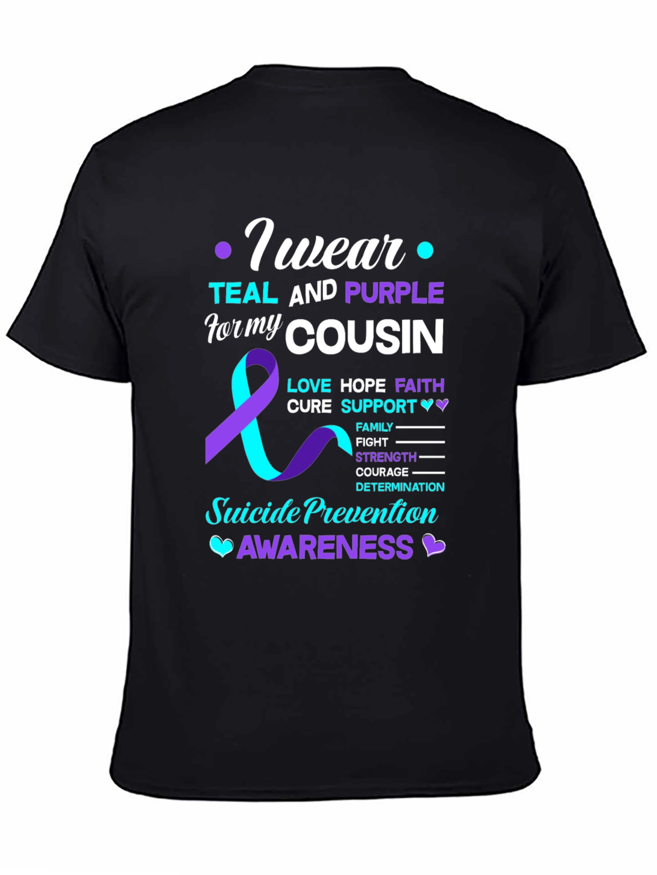 Teal & Purple Suicide Prevention Awareness T-Shirt