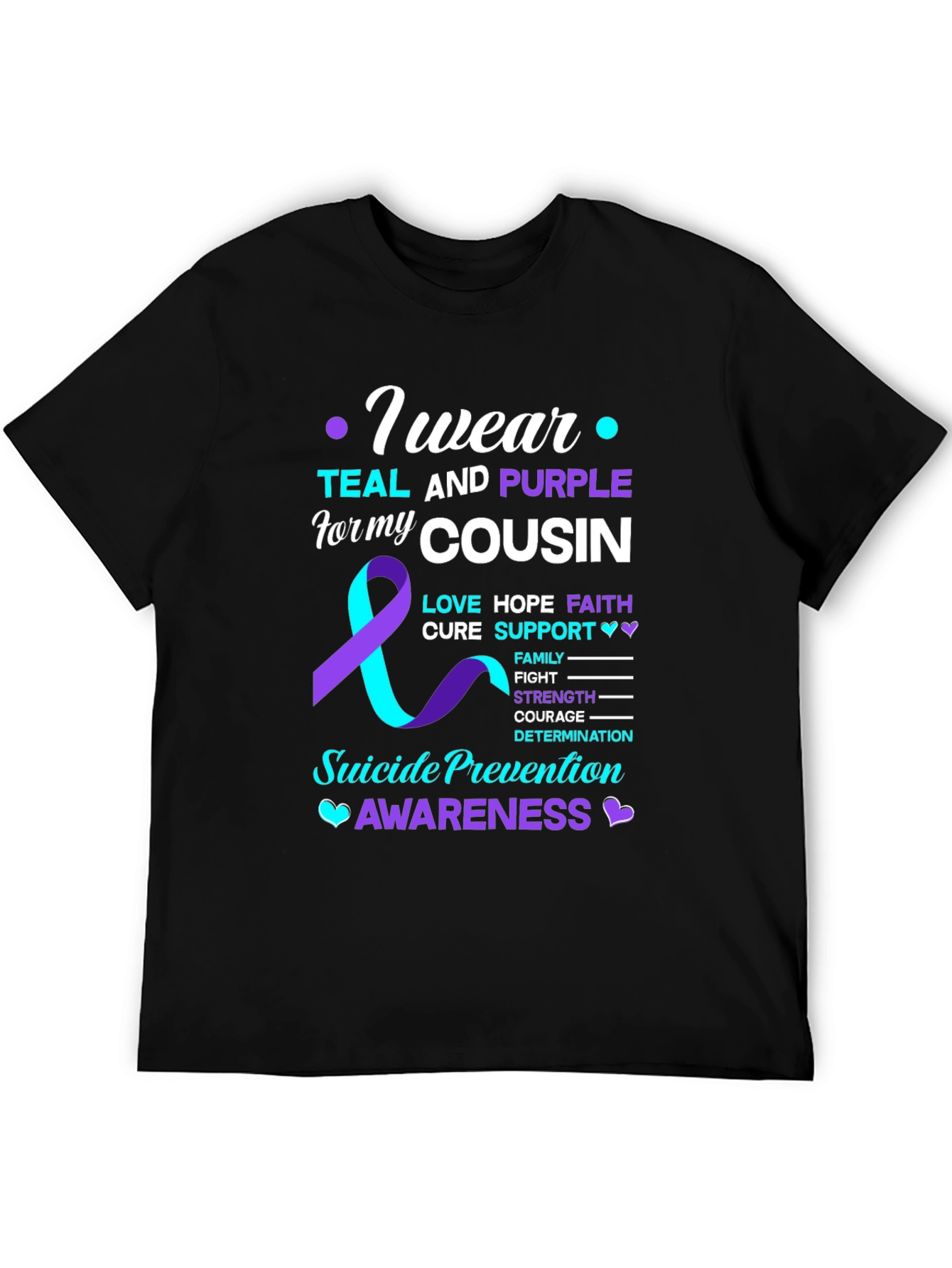Teal & Purple Suicide Prevention Awareness T-Shirt