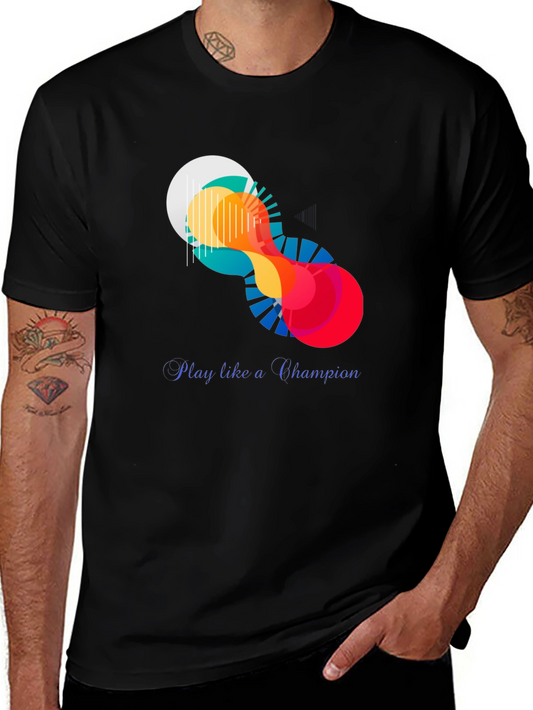 Abstract Art Graphic Tee - Play Like a Champion